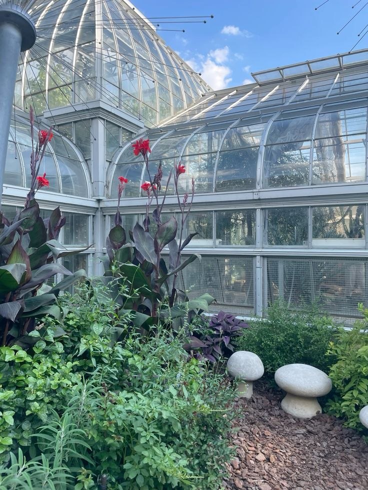 Garden and botanical venue at dusk