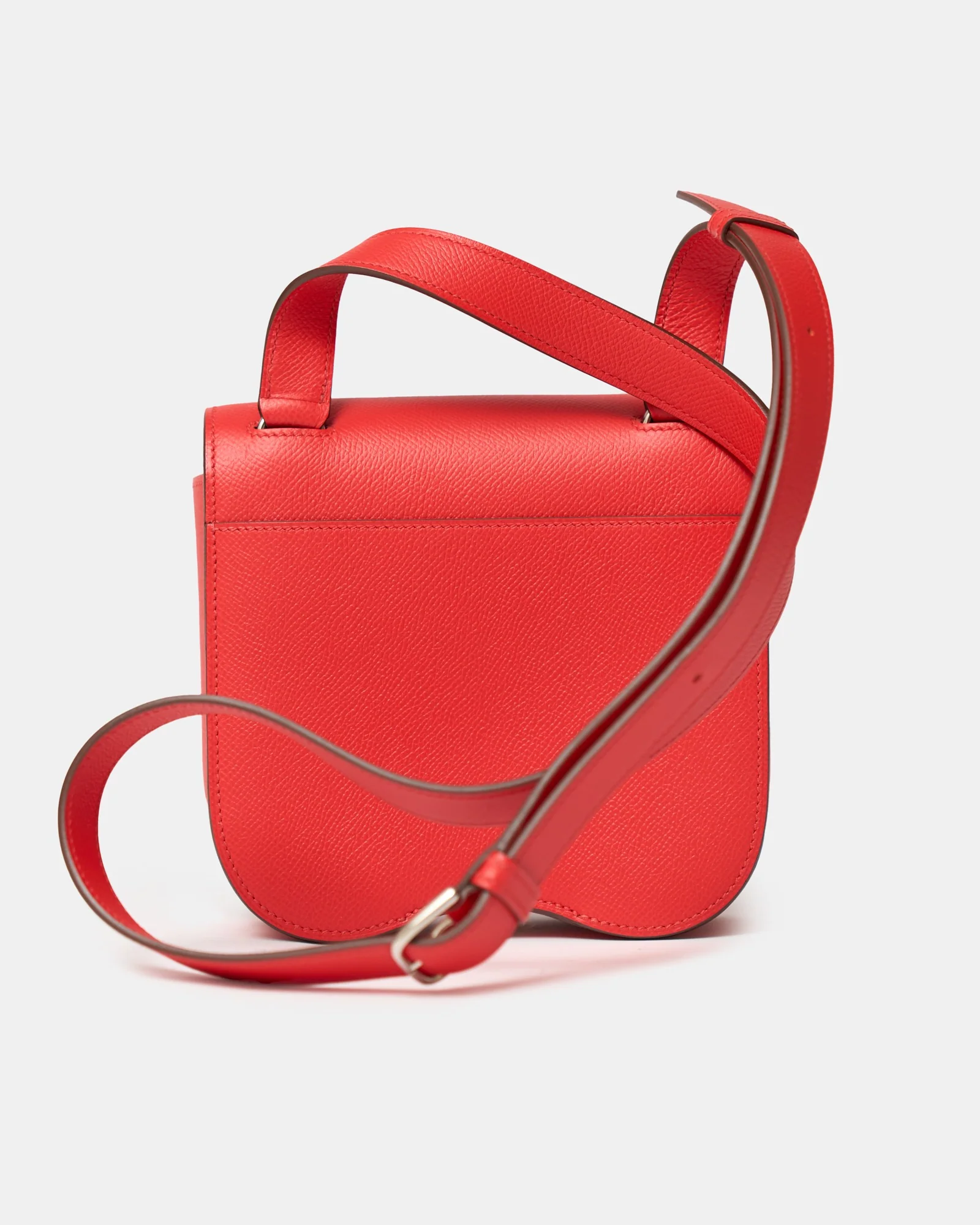 Hermès Mini Della Cavalleria Rouge de Coeur Epsom PHW