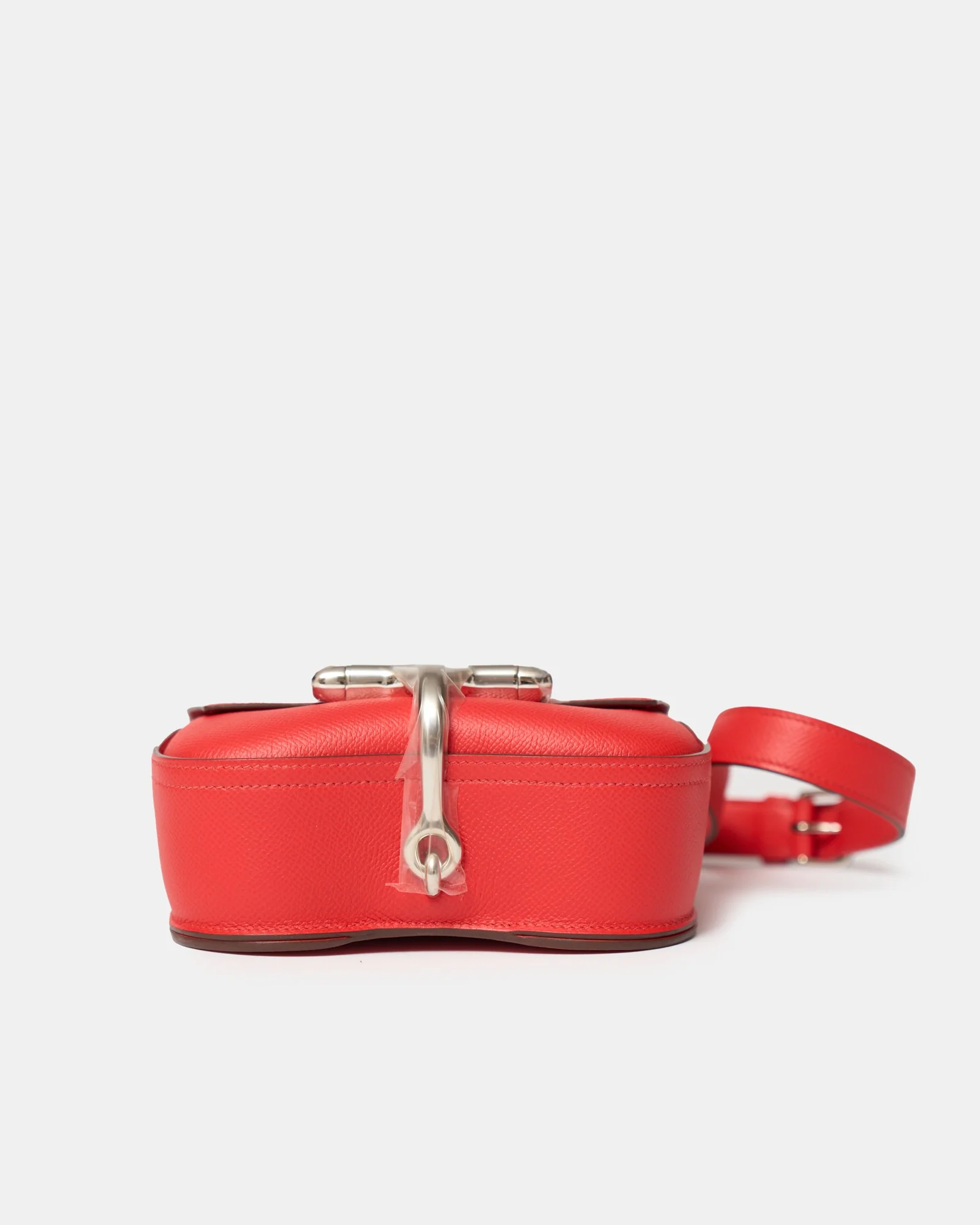 Hermès Mini Della Cavalleria Rouge de Coeur Epsom PHW