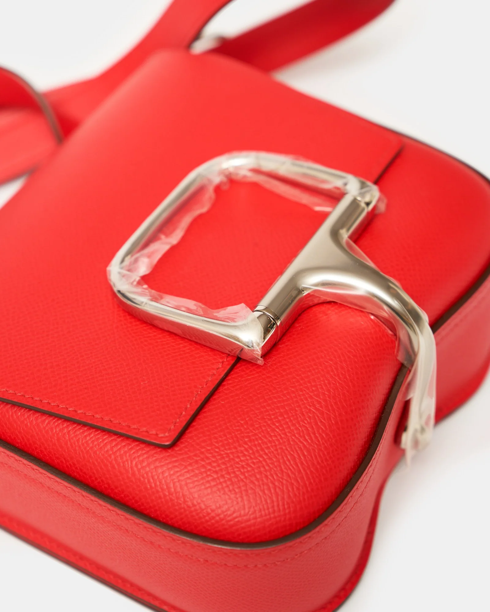 Hermès Mini Della Cavalleria Rouge de Coeur Epsom PHW