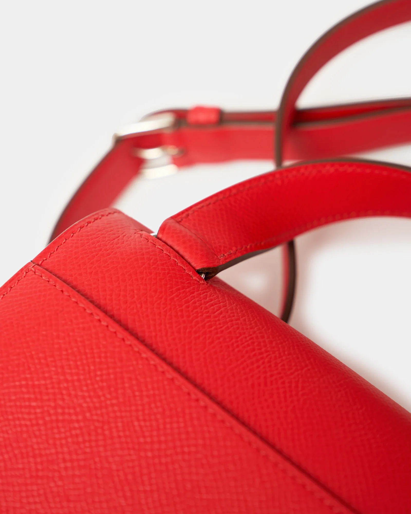 Hermès Mini Della Cavalleria Rouge de Coeur Epsom PHW