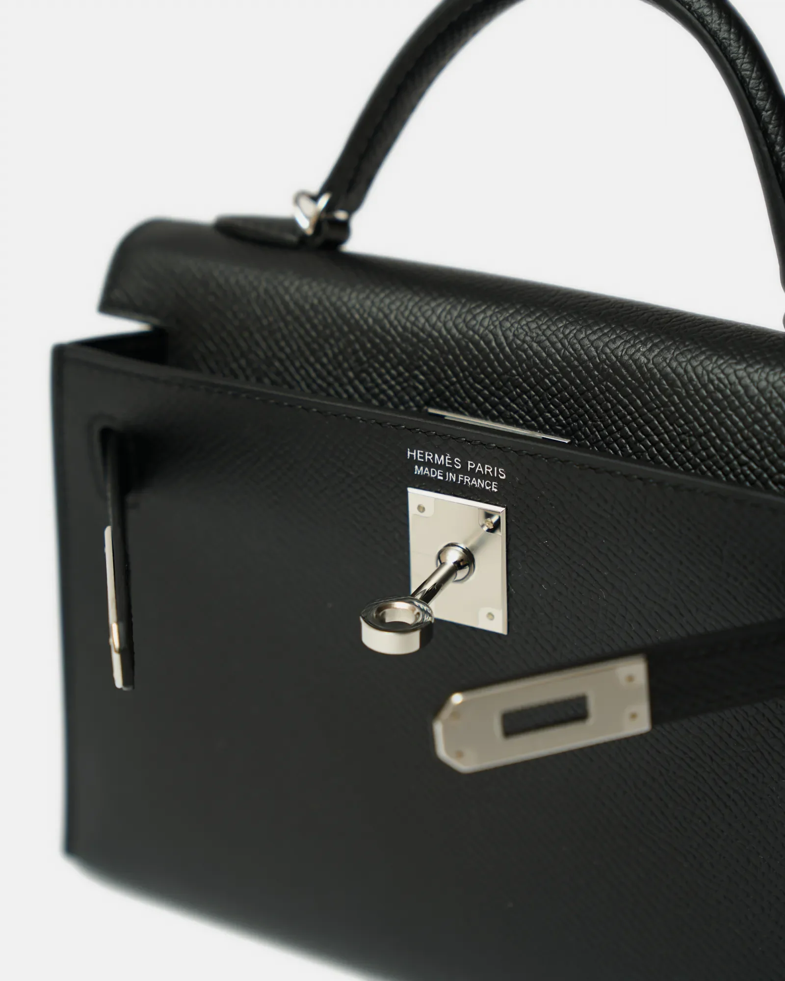 Hermès Mini Kelly 20 Black Epsom PHW