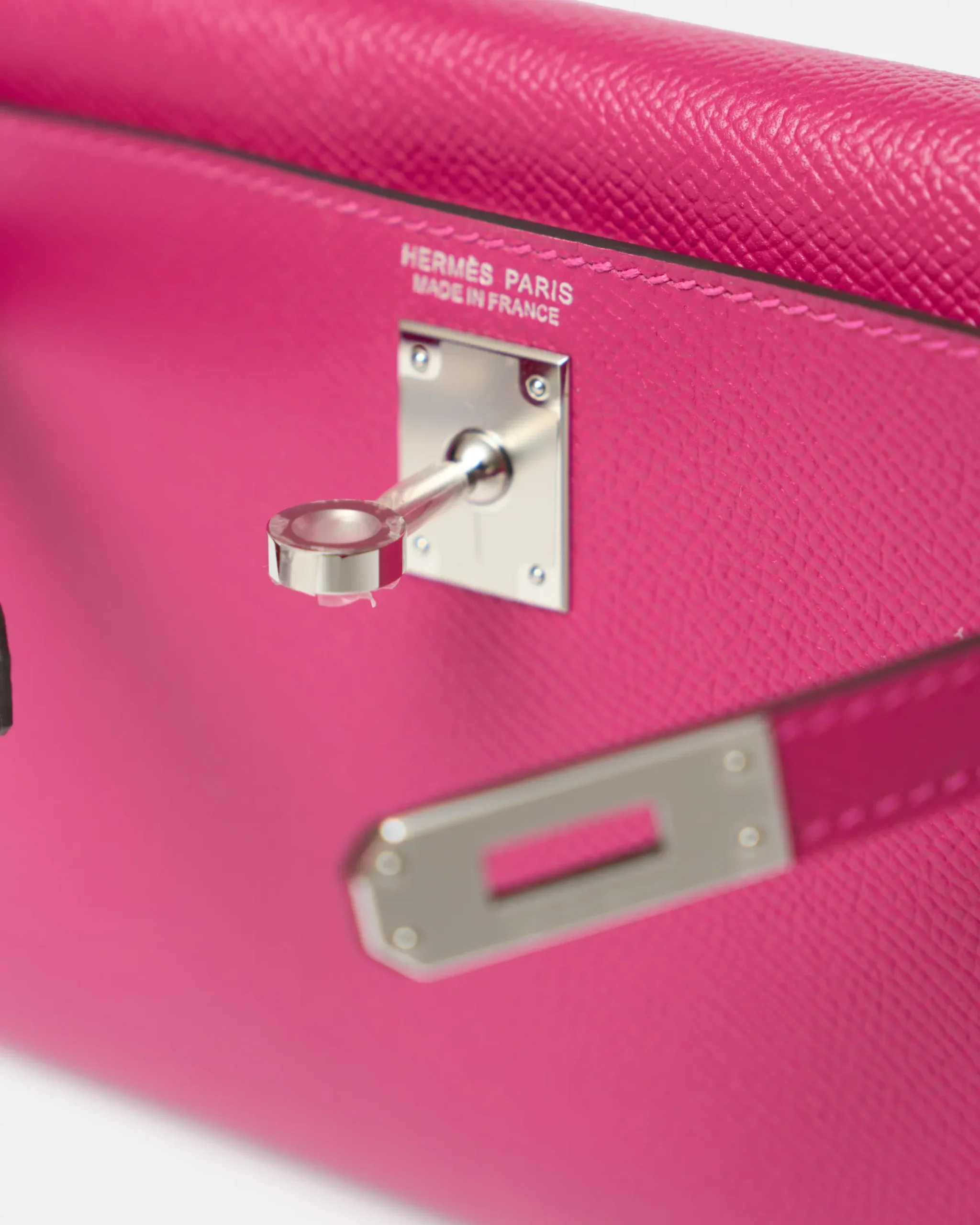 Hermès Mini Kelly 20 Rose Pourpre Epsom PHW