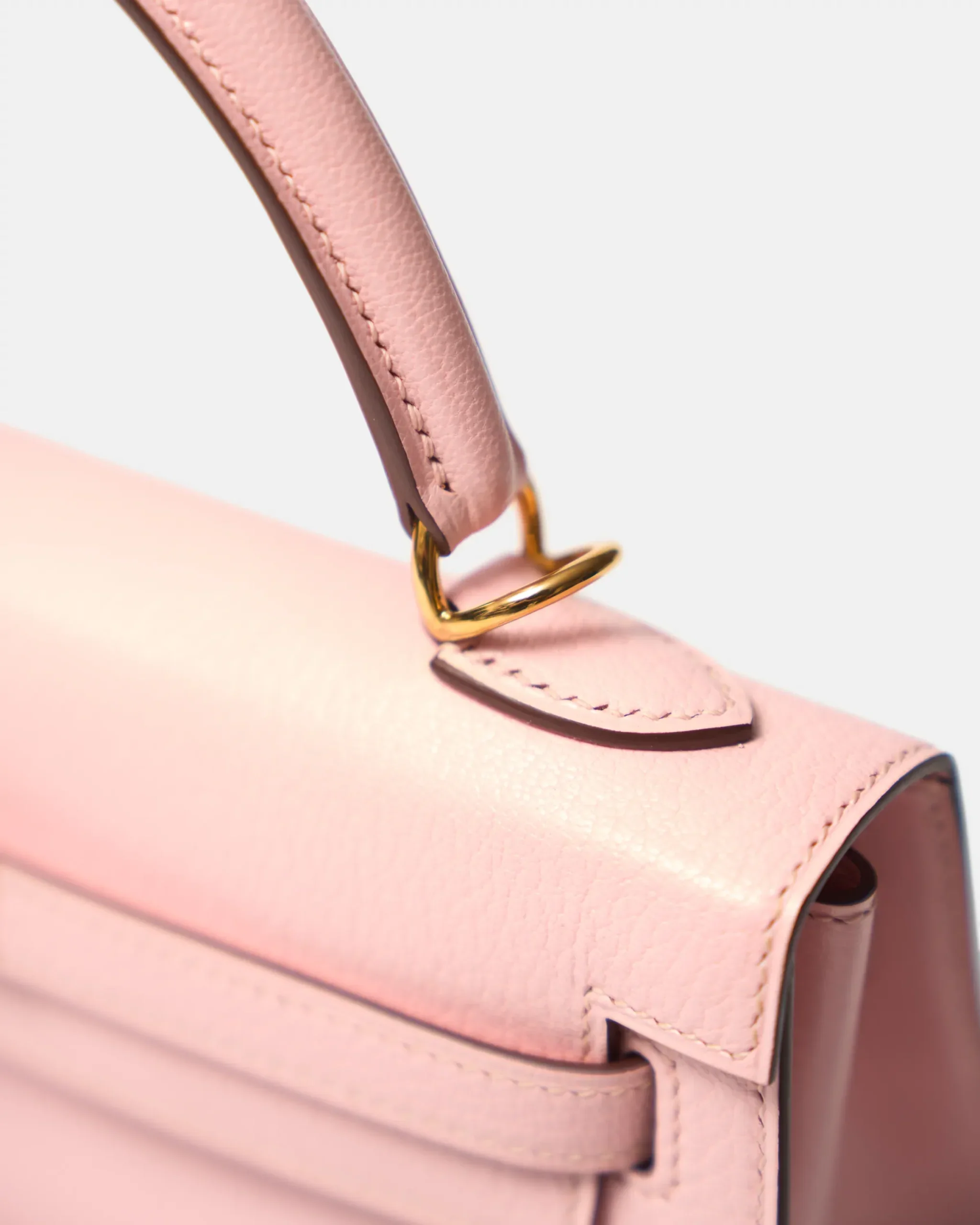 Hermès Kelly 25 Rose Sakura Chevre Mysore GHW