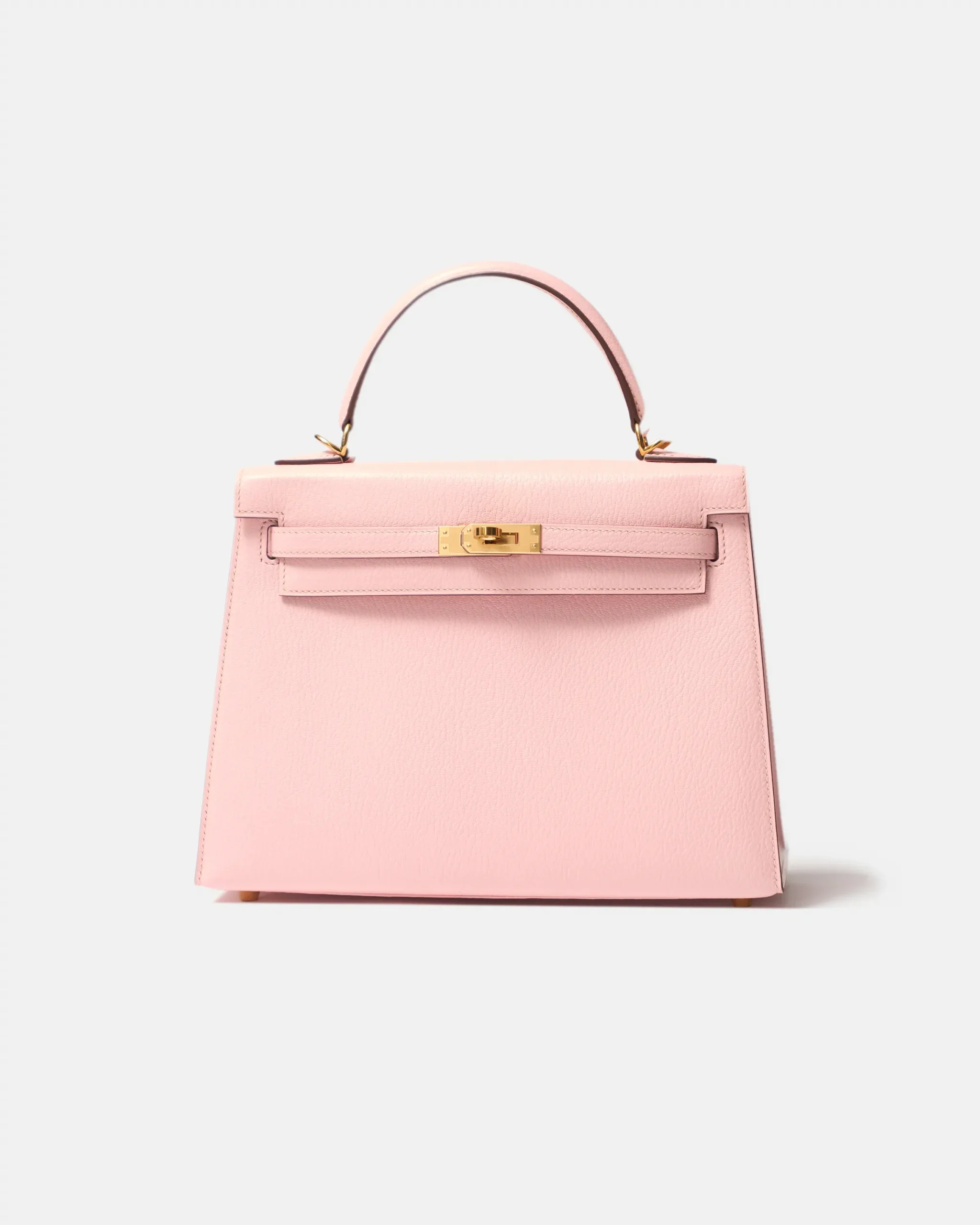 Hermès Kelly 25 Rose Sakura Chevre Mysore GHW