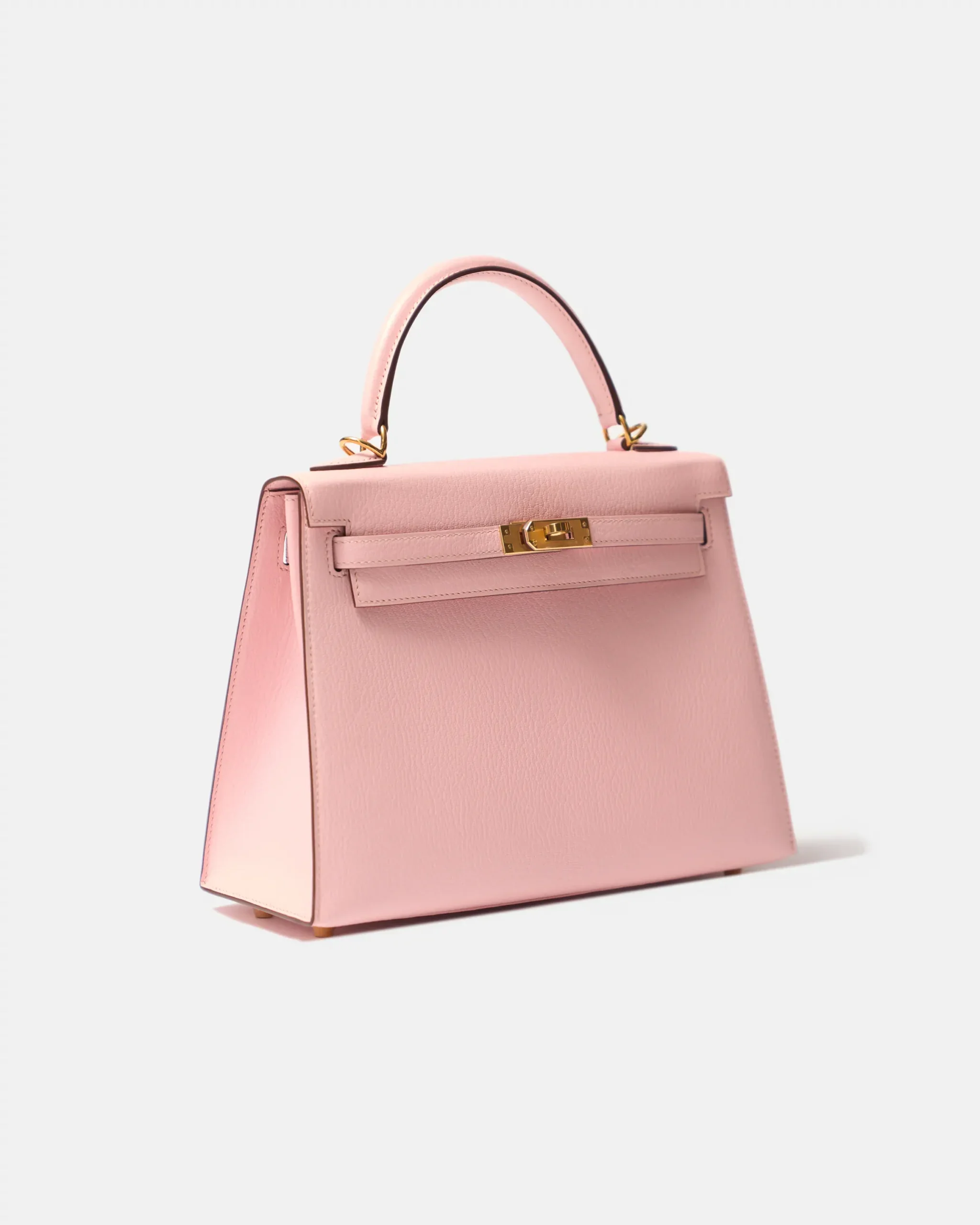 Hermès Kelly 25 Rose Sakura Chevre Mysore GHW