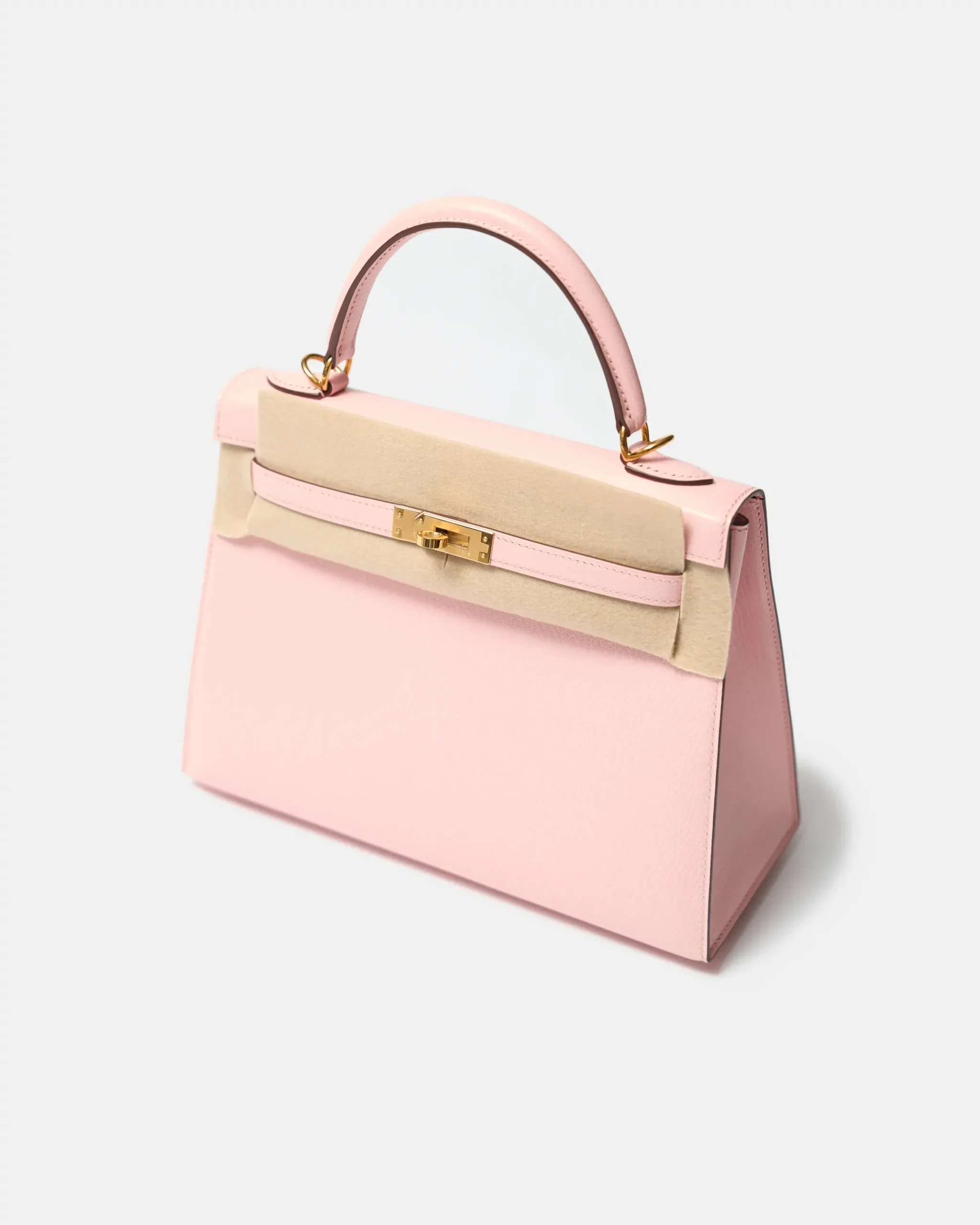 Hermès Kelly 25 Rose Sakura Chevre Mysore GHW