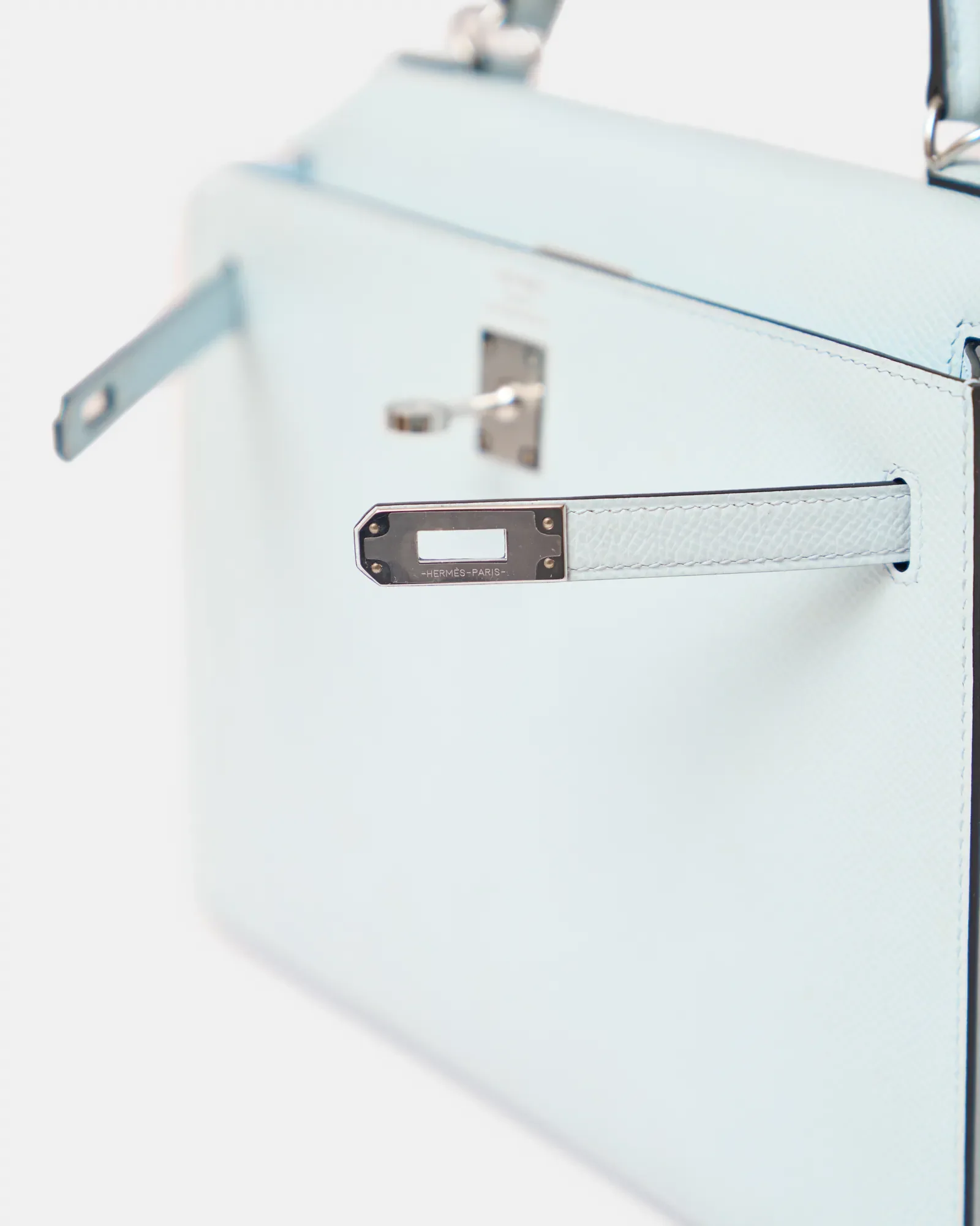 Hermès Kelly 25 Bleu Brume Epsom PHW