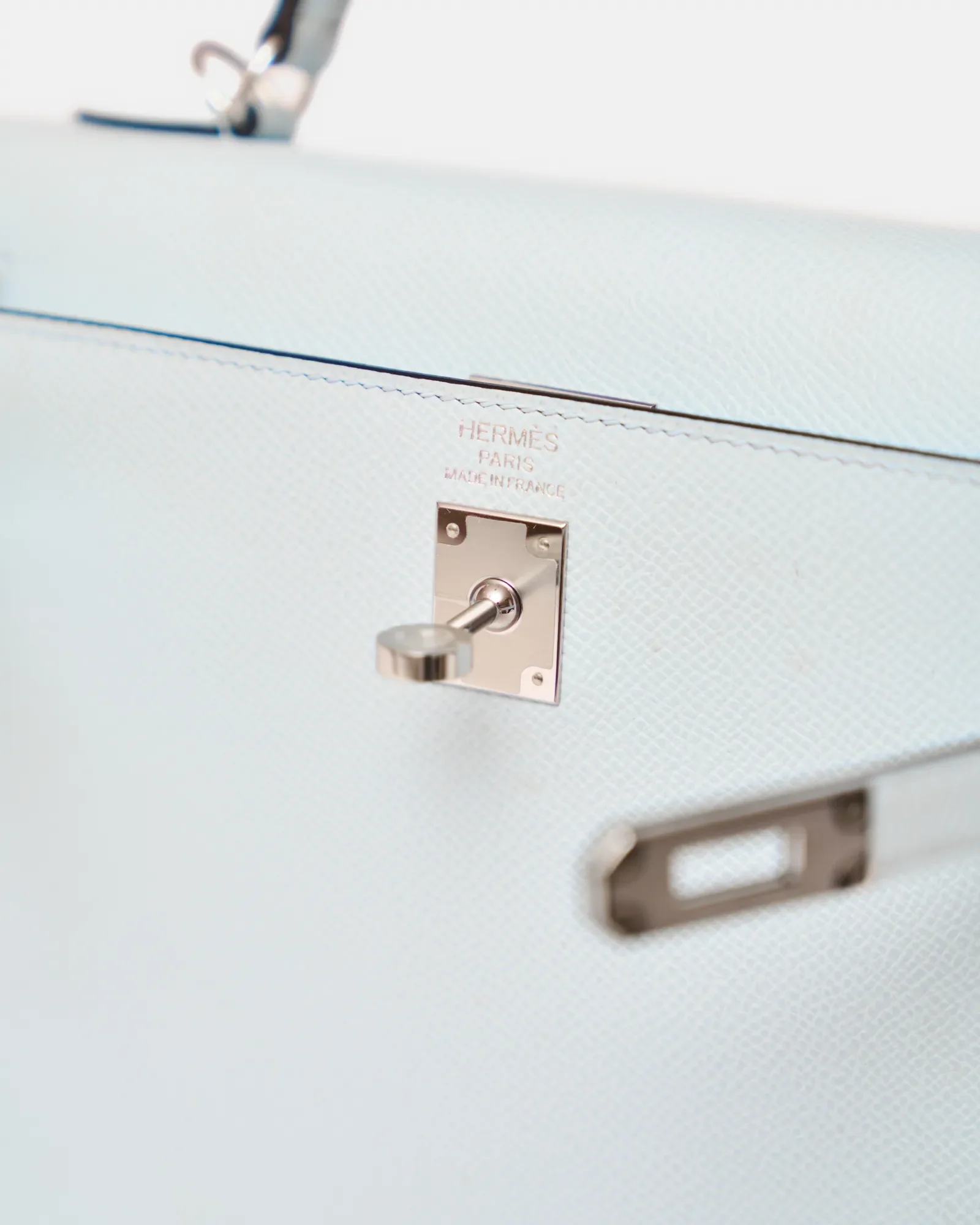 Hermès Kelly 25 Bleu Brume Epsom PHW