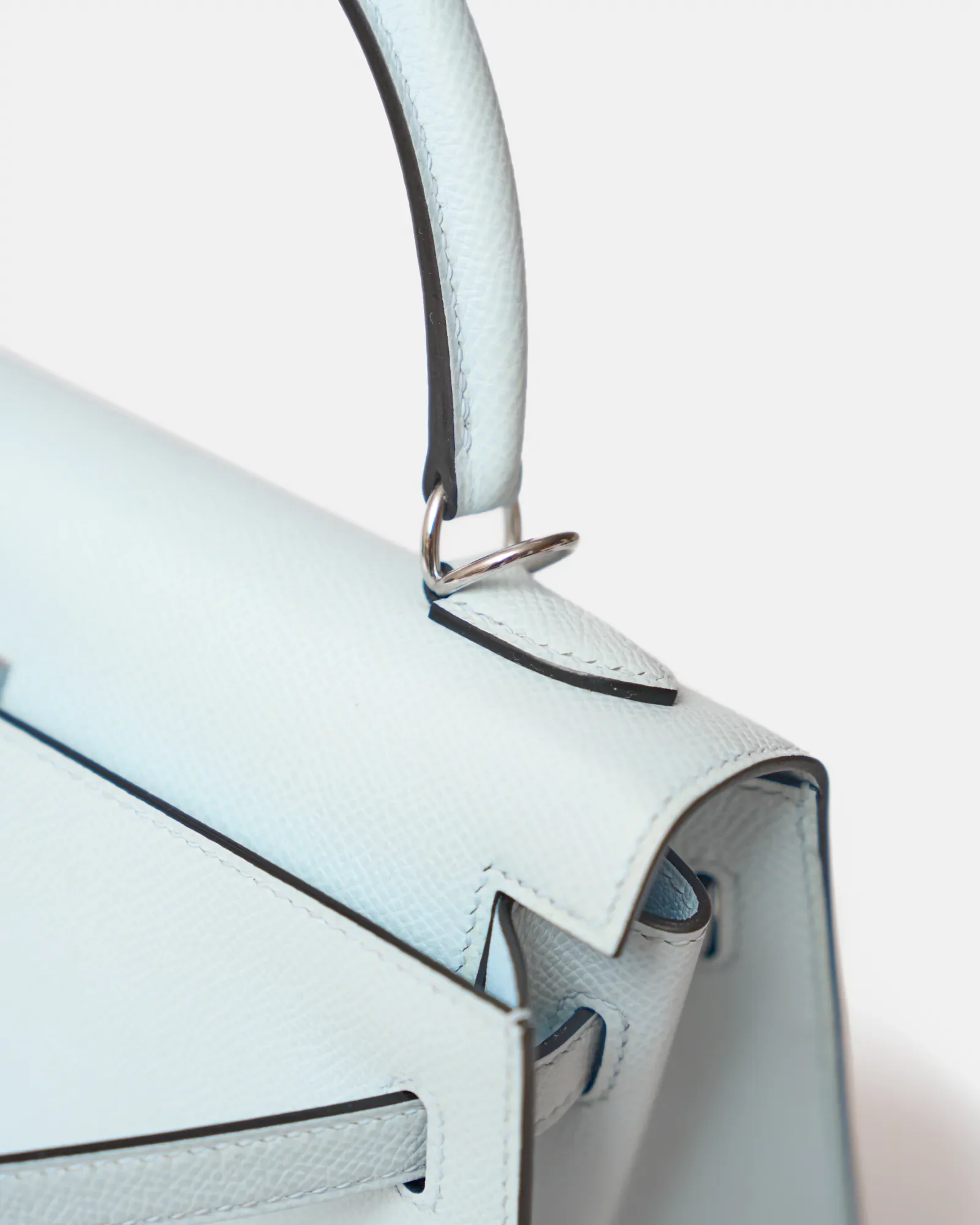 Hermès Kelly 25 Bleu Brume Epsom PHW