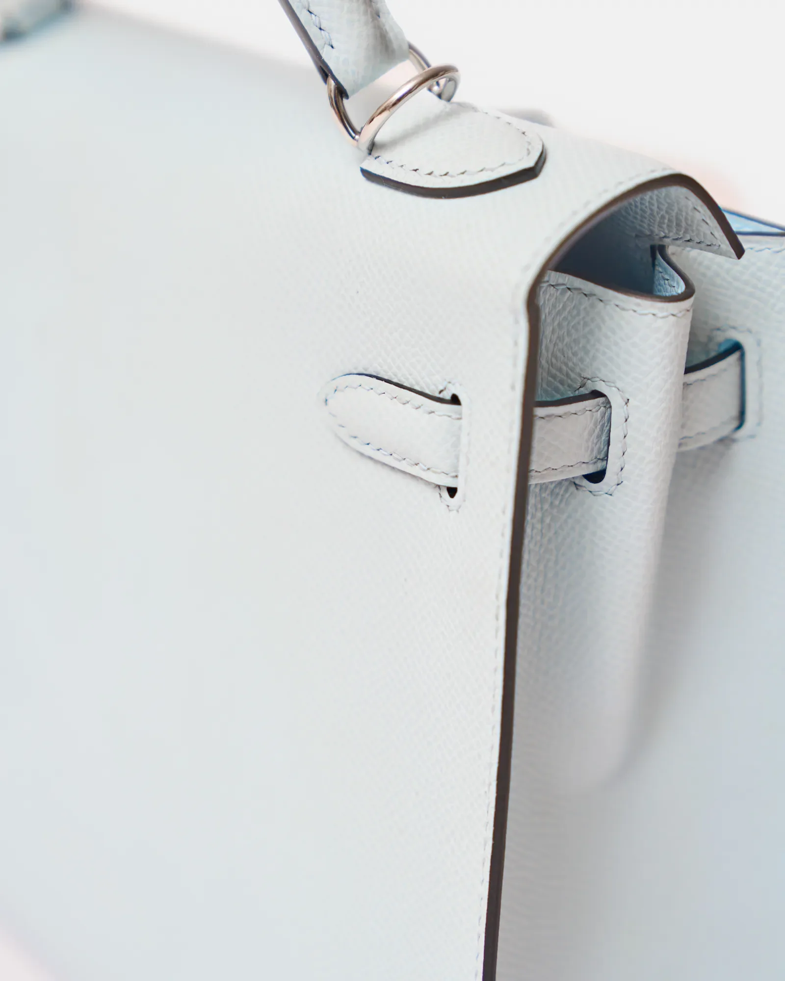 Hermès Kelly 25 Bleu Brume Epsom PHW