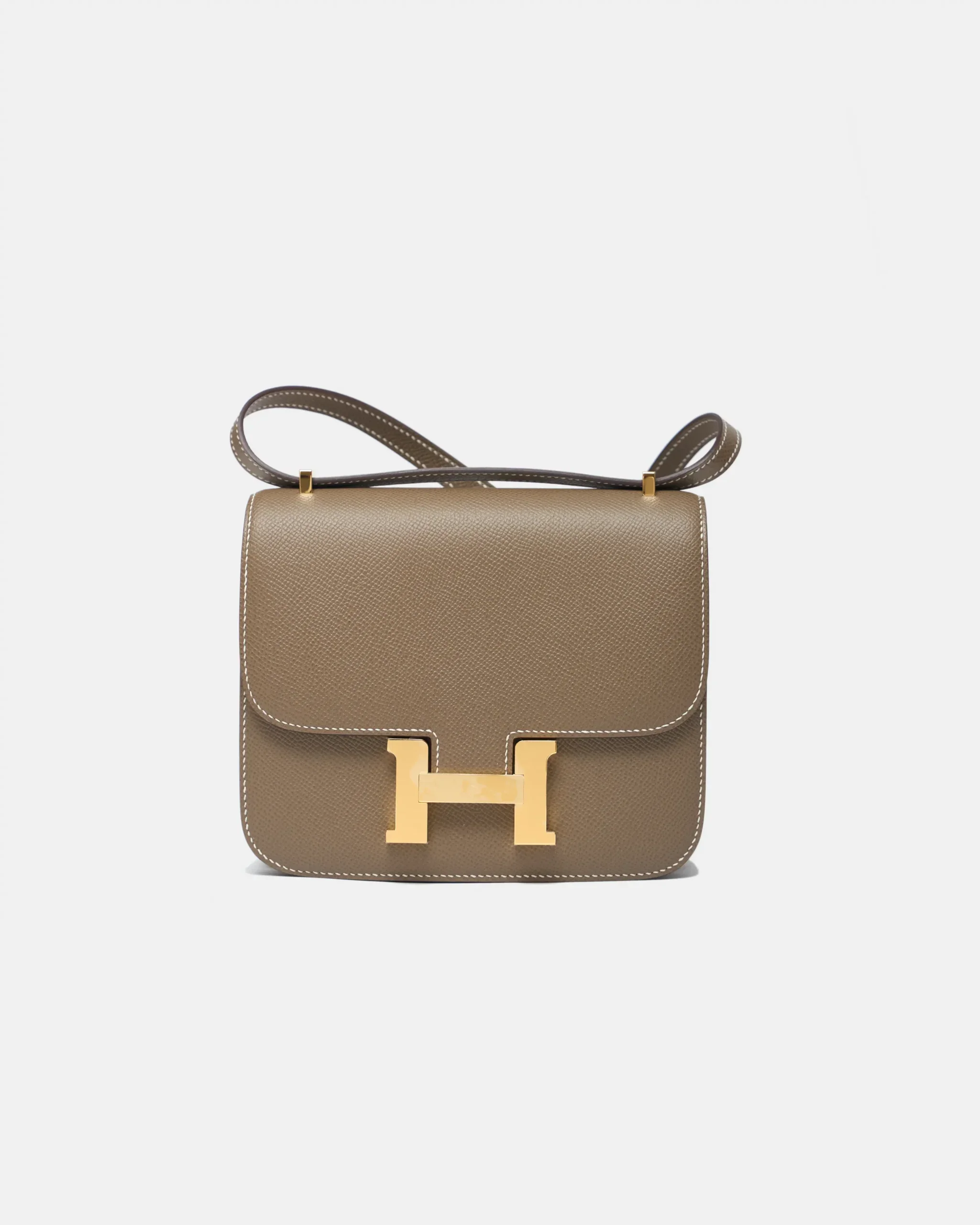 Hermès Mini Constance 18 Etoupe Epsom GHW