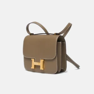 Hermès Mini Constance 18 Etoupe Epsom GHW