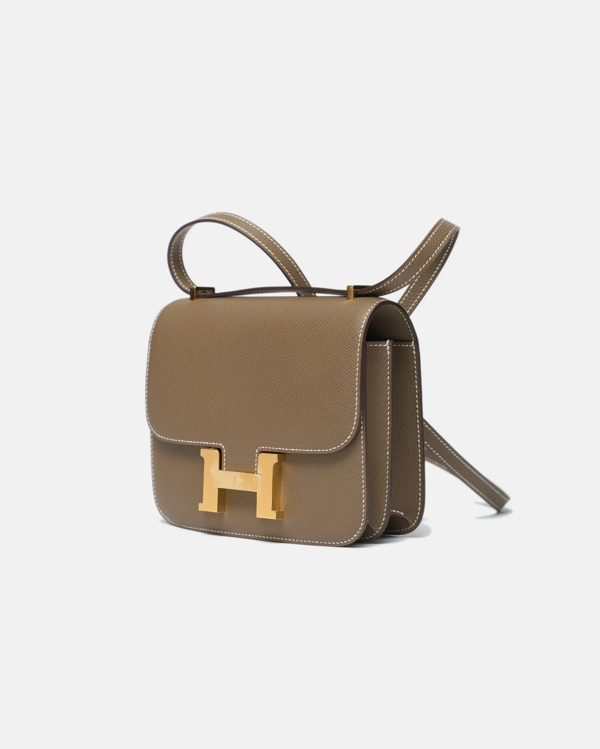 Hermès Mini Constance 18 Etoupe Epsom GHW