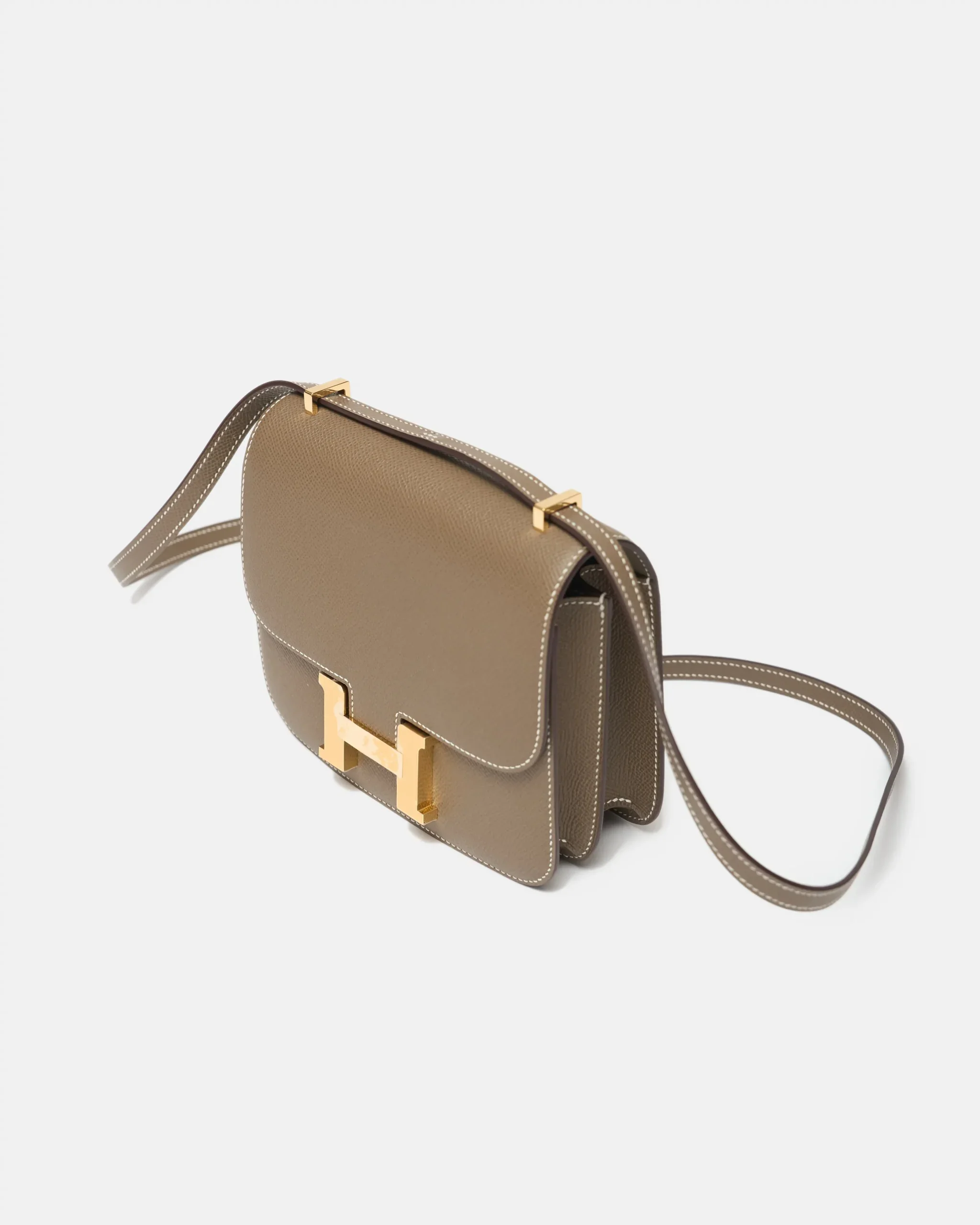 Hermès Mini Constance 18 Etoupe Epsom GHW