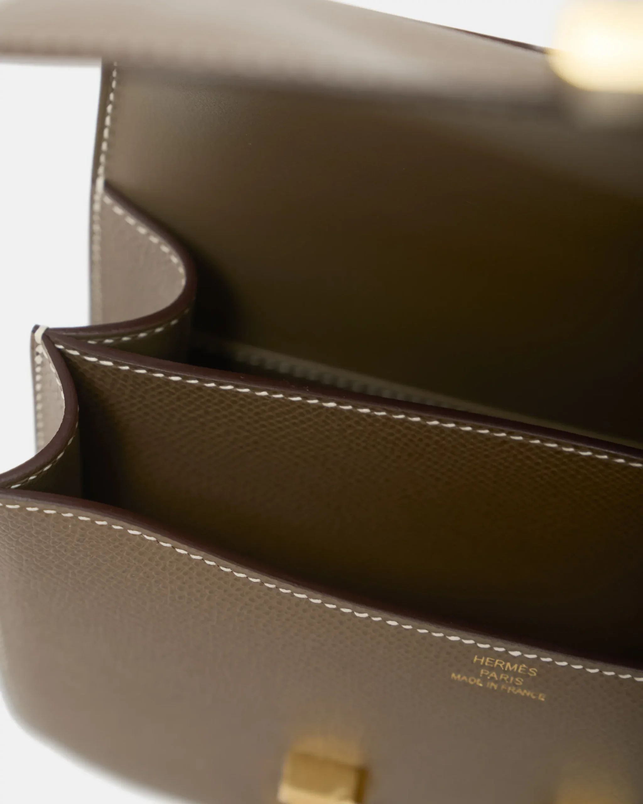 Hermès Mini Constance 18 Etoupe Epsom GHW