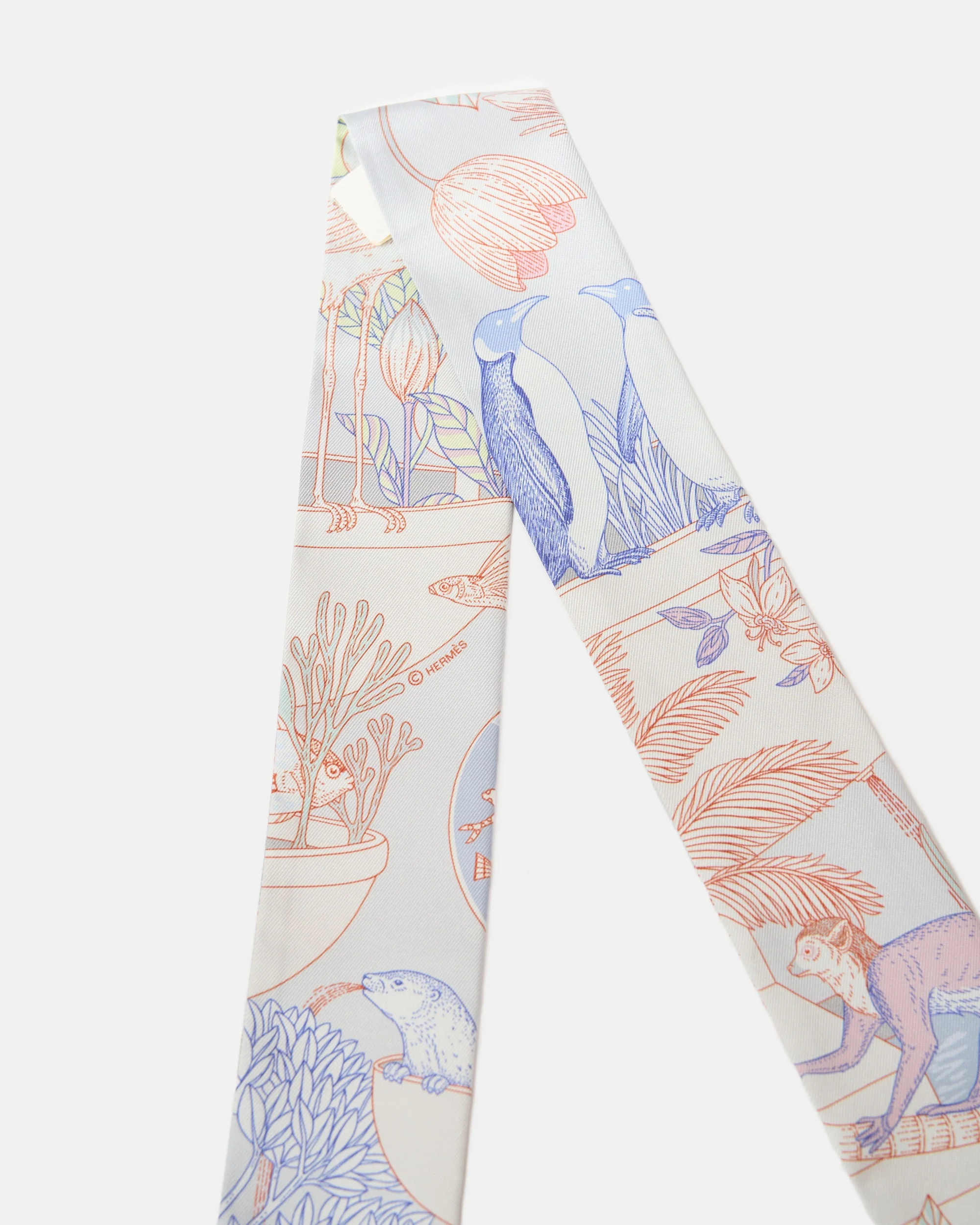 Hermès Twilly 86 Precious Paradise In Gris Perle Bleu Vi