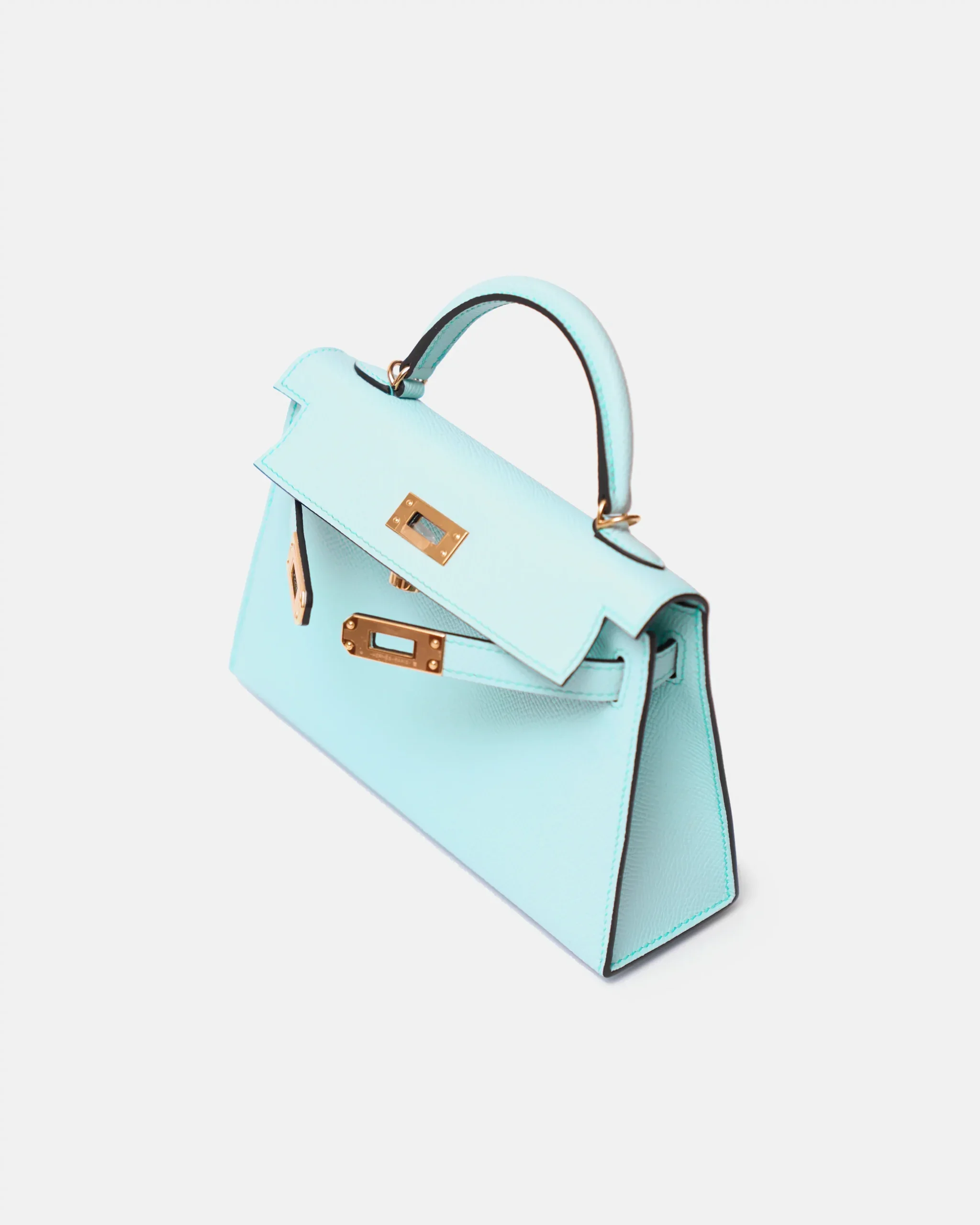 Hermès Mini Kelly 20 Blue Zephyr Epsom GHW