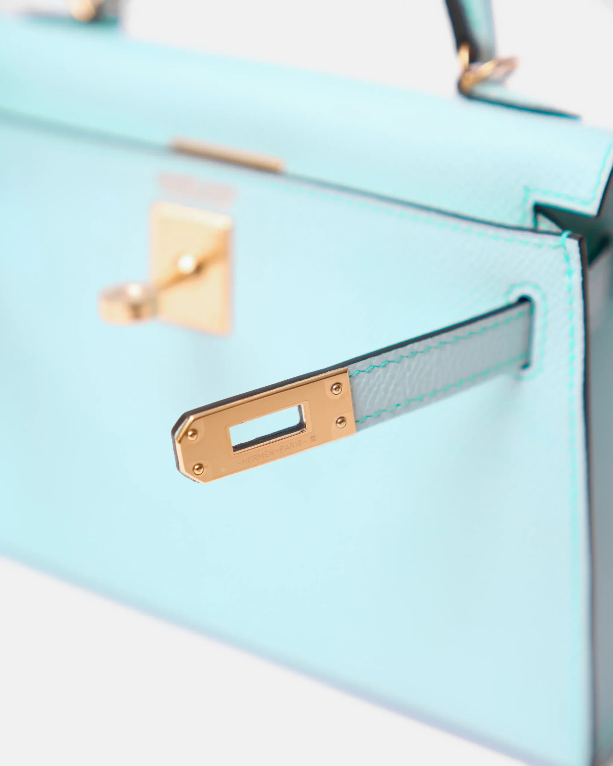 Hermès Mini Kelly 20 Blue Zephyr Epsom GHW