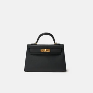Hermès Kelly 20 Black Epsom GHW