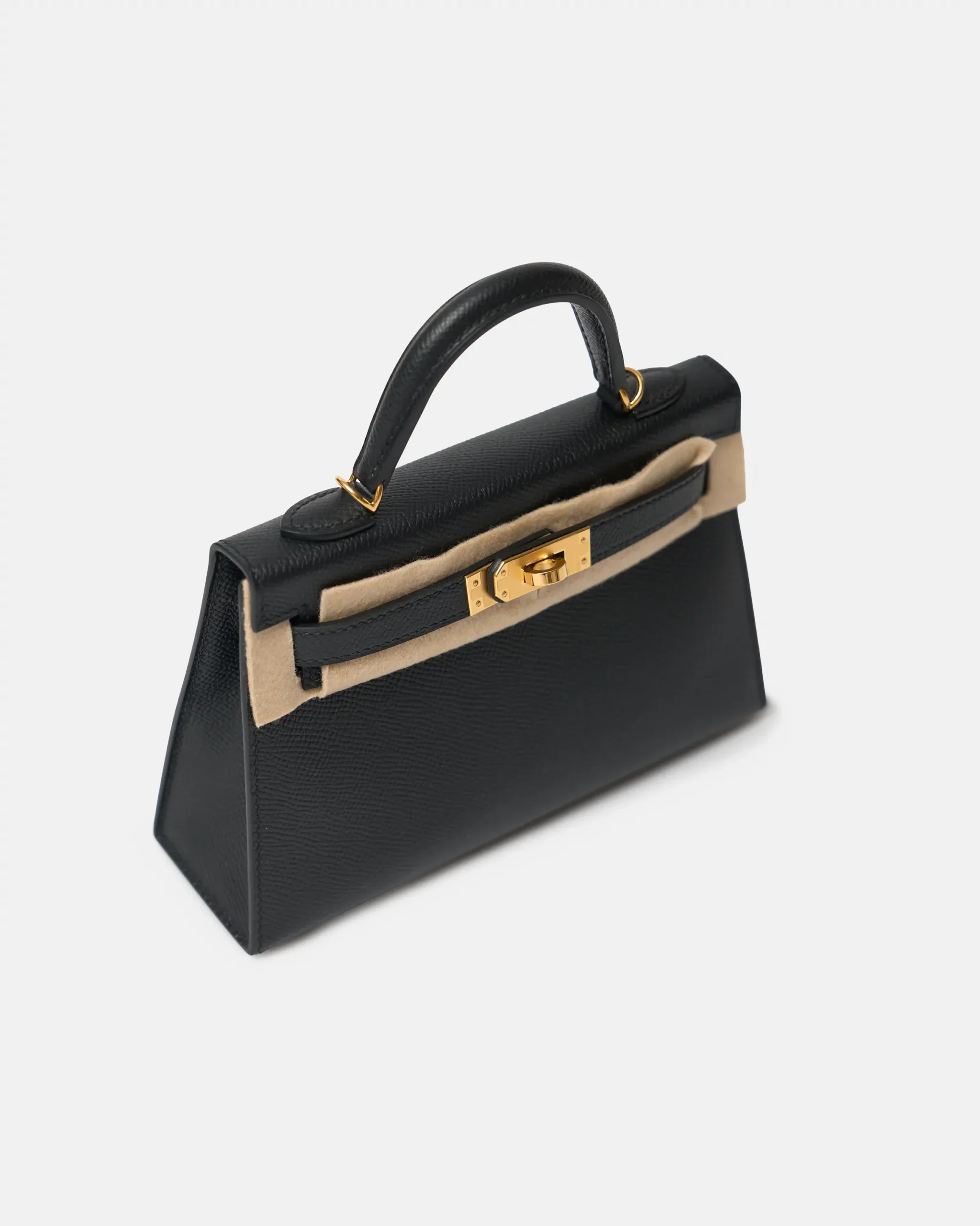 Hermès Kelly 20 Black Epsom GHW