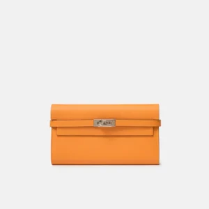 Hermès Kelly Classic Wallet Apricot Rose Azalee Epsom PHW