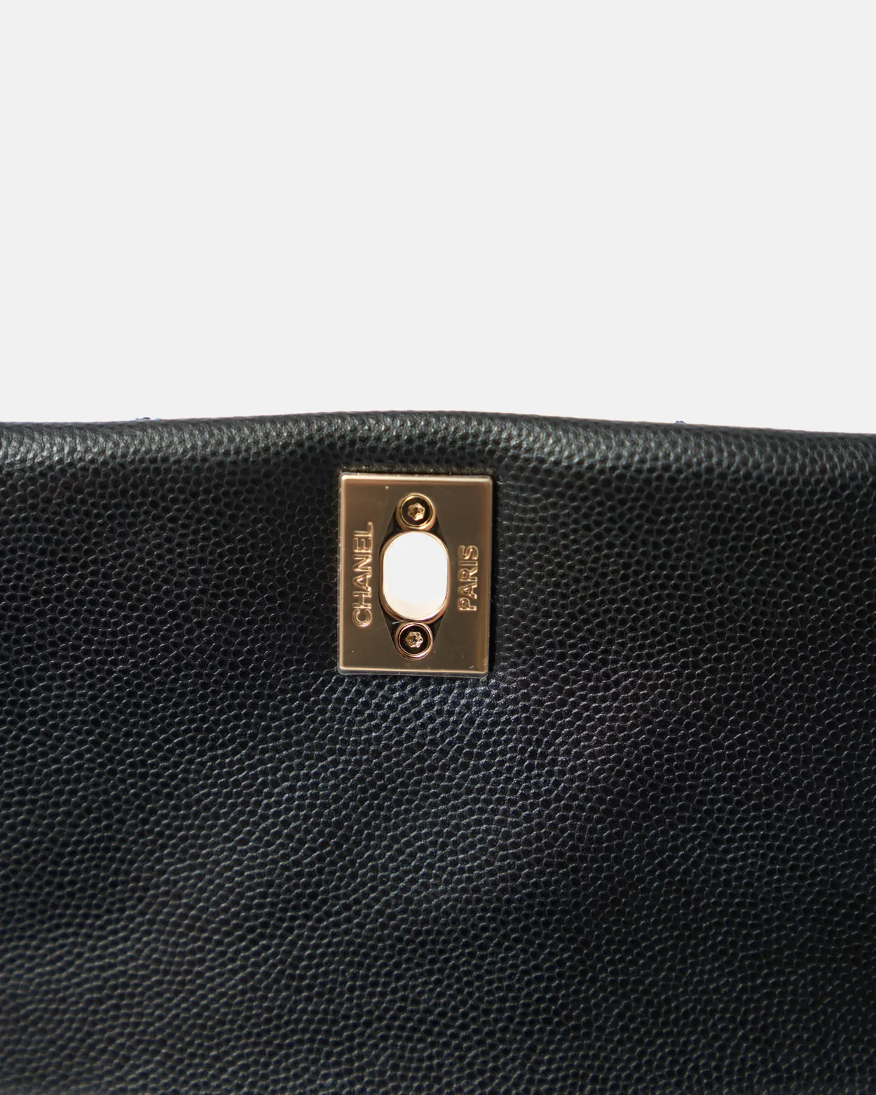 Chanel Coco Handle Mini Black Caviar Gold-Tone Metal