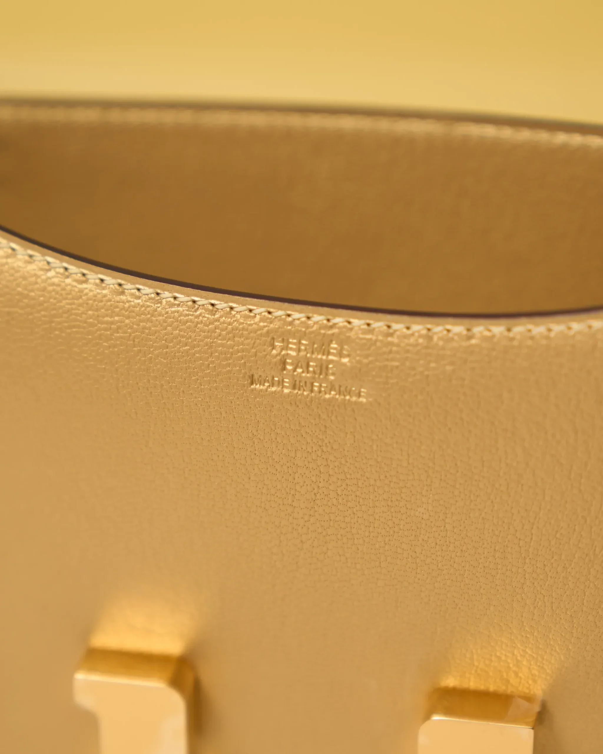 Hermès Constance 18 Doré Chevre Chamkilight Permabrass