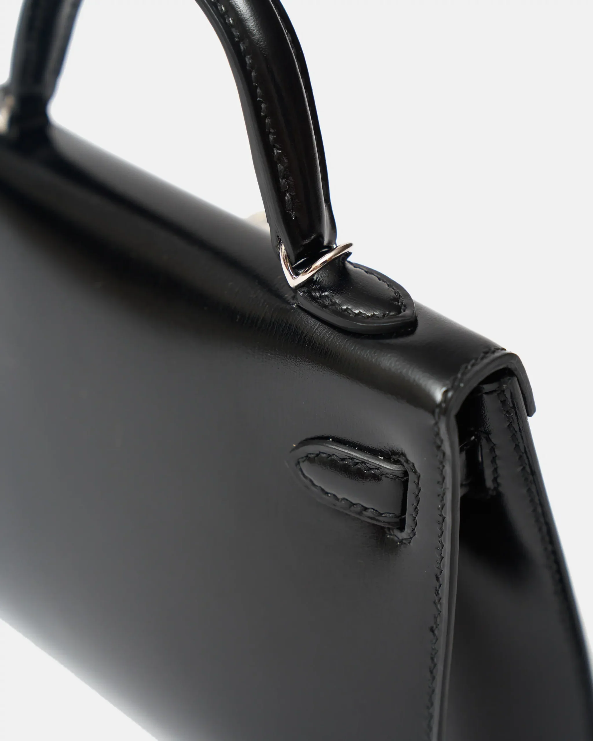 Hermès Clouté Mini Kelly 20 Studded Black Box PHW