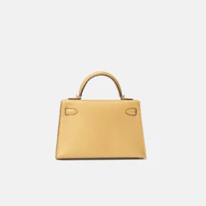 Hermès Mini Kelly 20 Dore Chèvre Chamkilight Permabrass