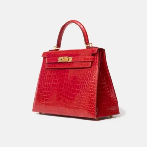 Hermès Kelly 28 Rouge de Coeur Shiny Alligator GHW