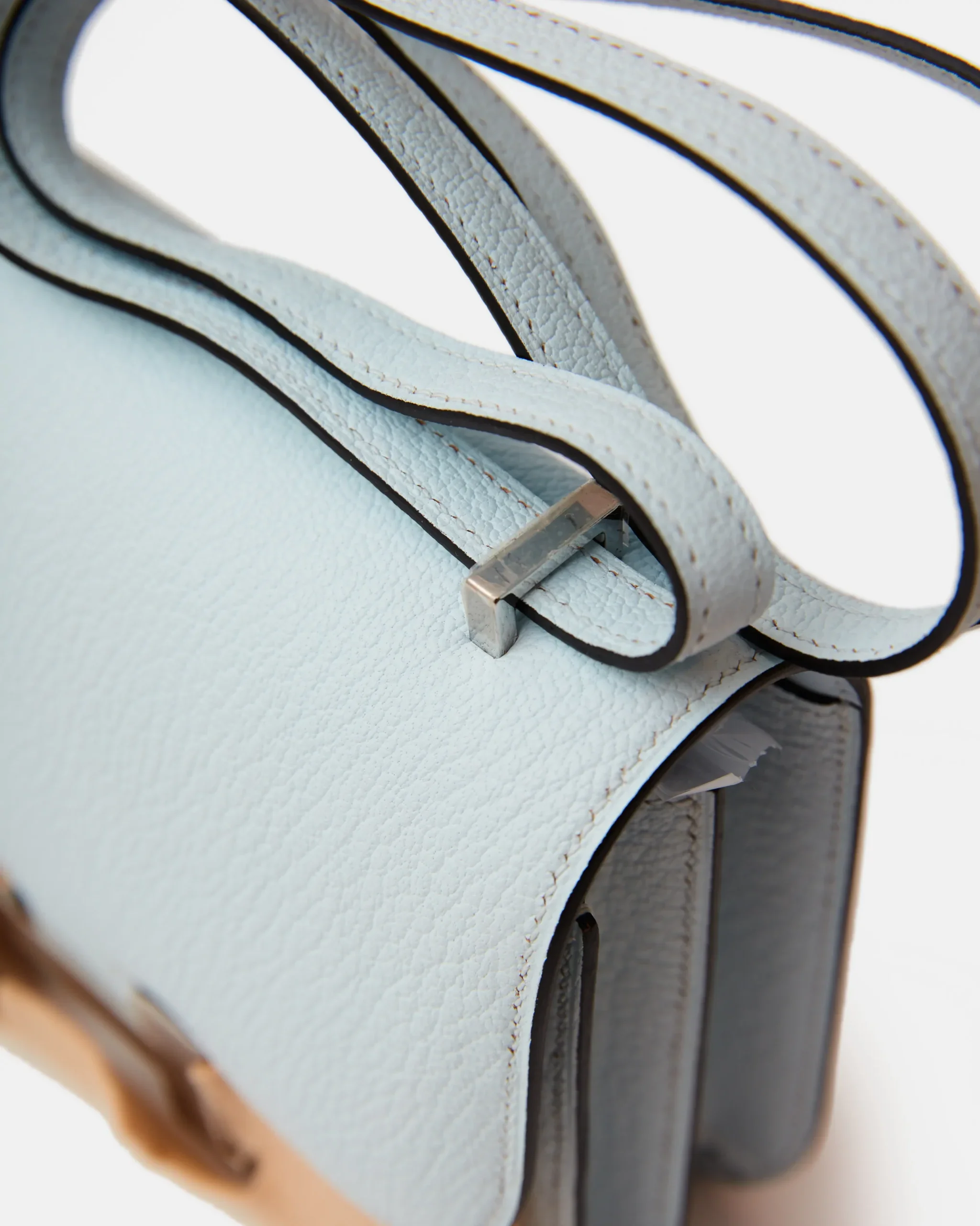 Hermès Constance 18 Blue Brume Chevre PHW