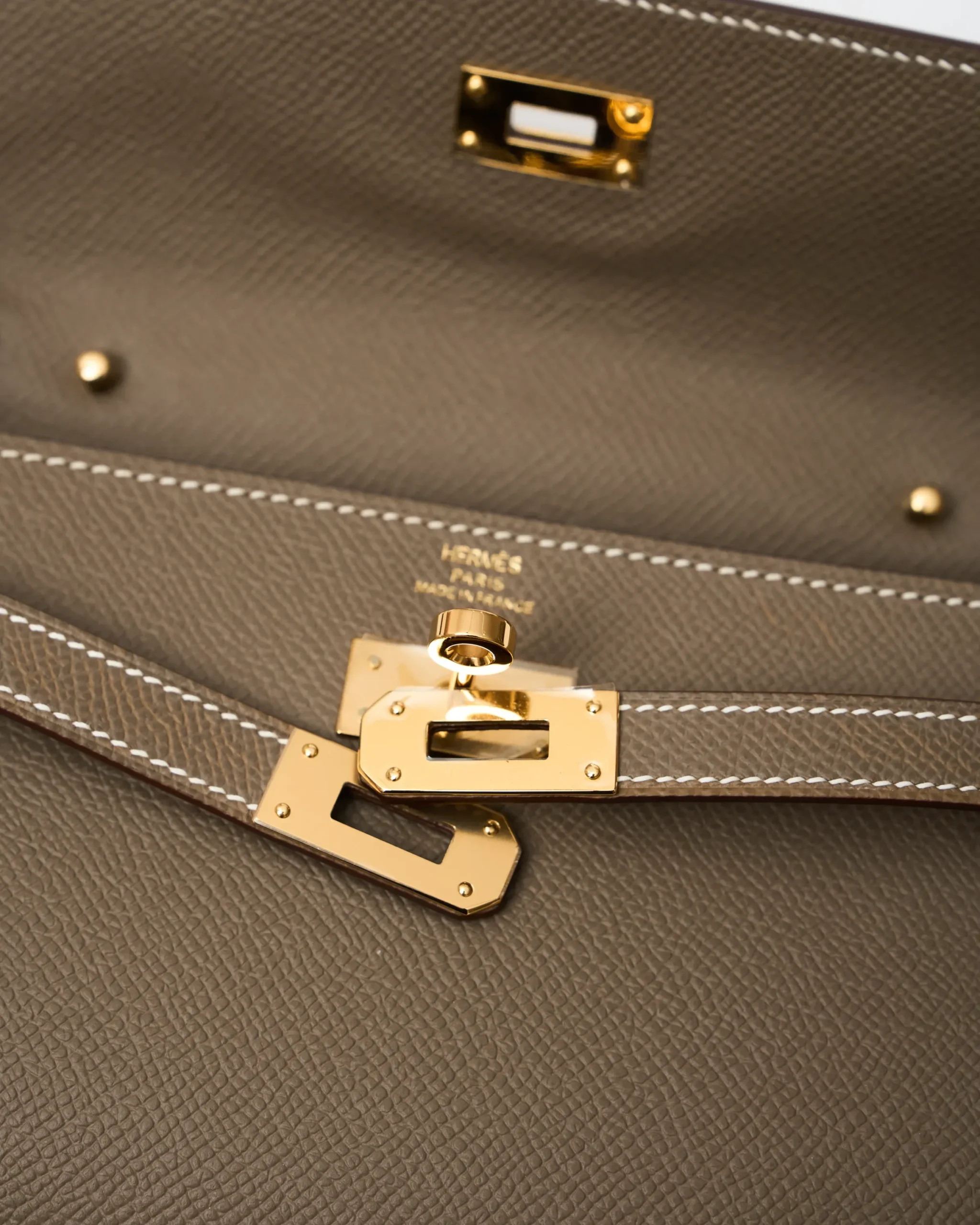 Hermès Kelly Classic Wallet To go Etoupe Epsom GHW