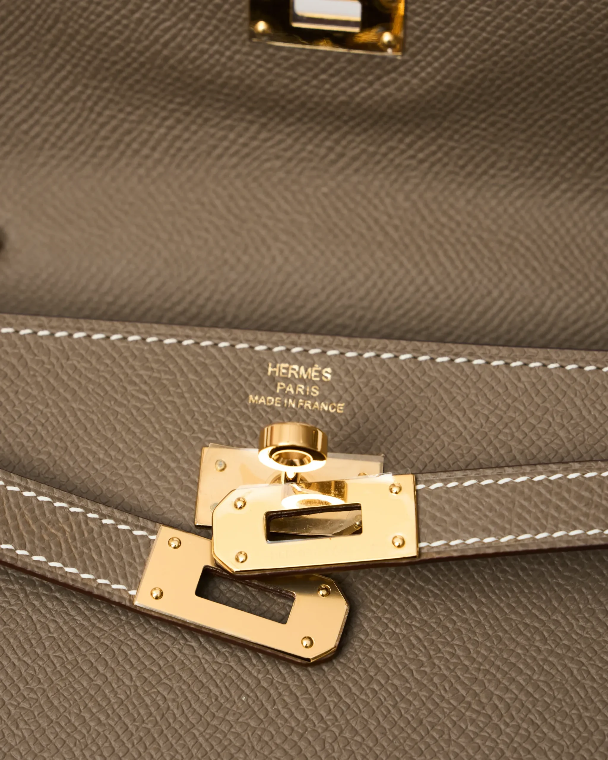 Hermès Kelly Classic Wallet To go Etoupe Epsom GHW