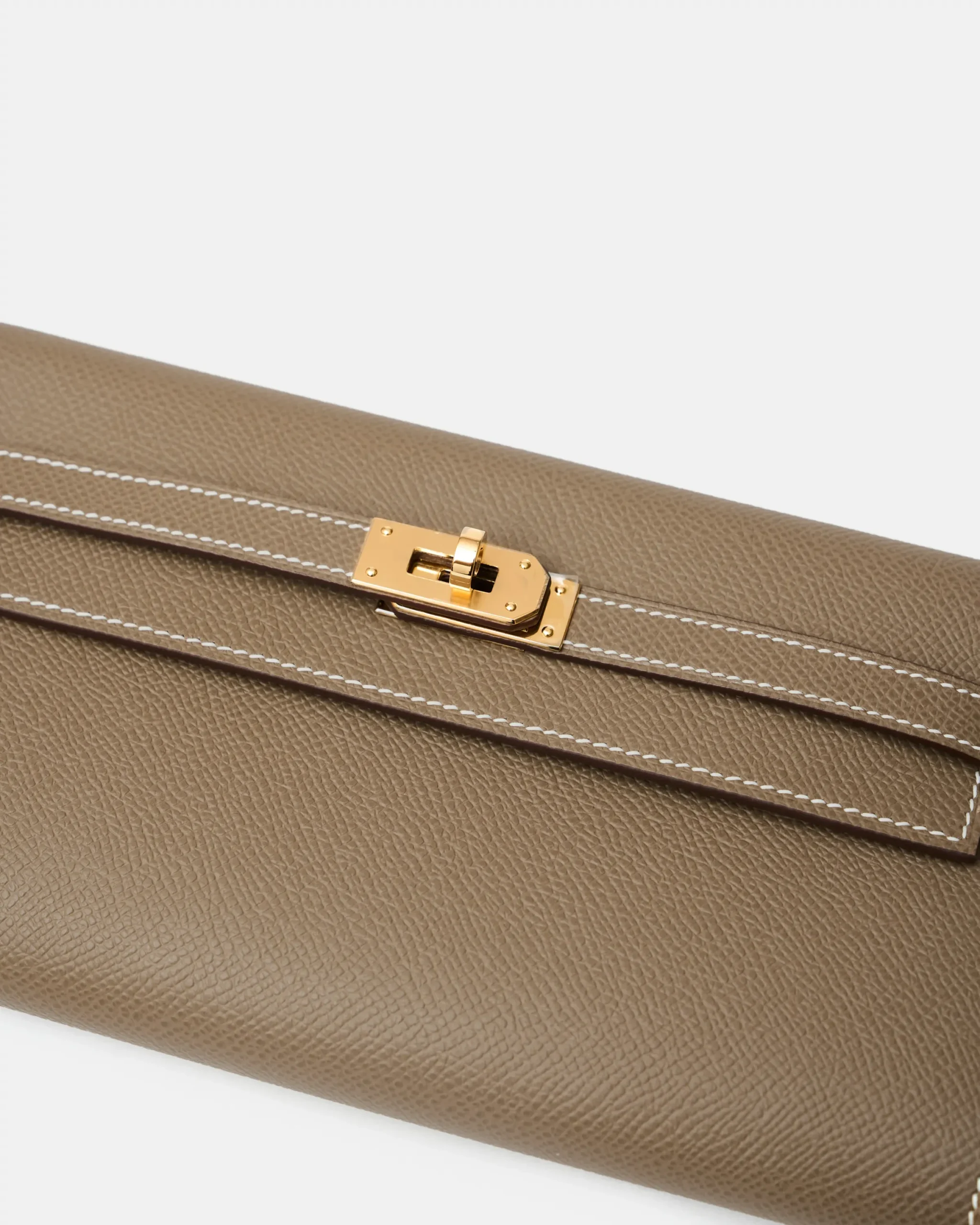 Hermès Kelly Classic Wallet To go Etoupe Epsom GHW