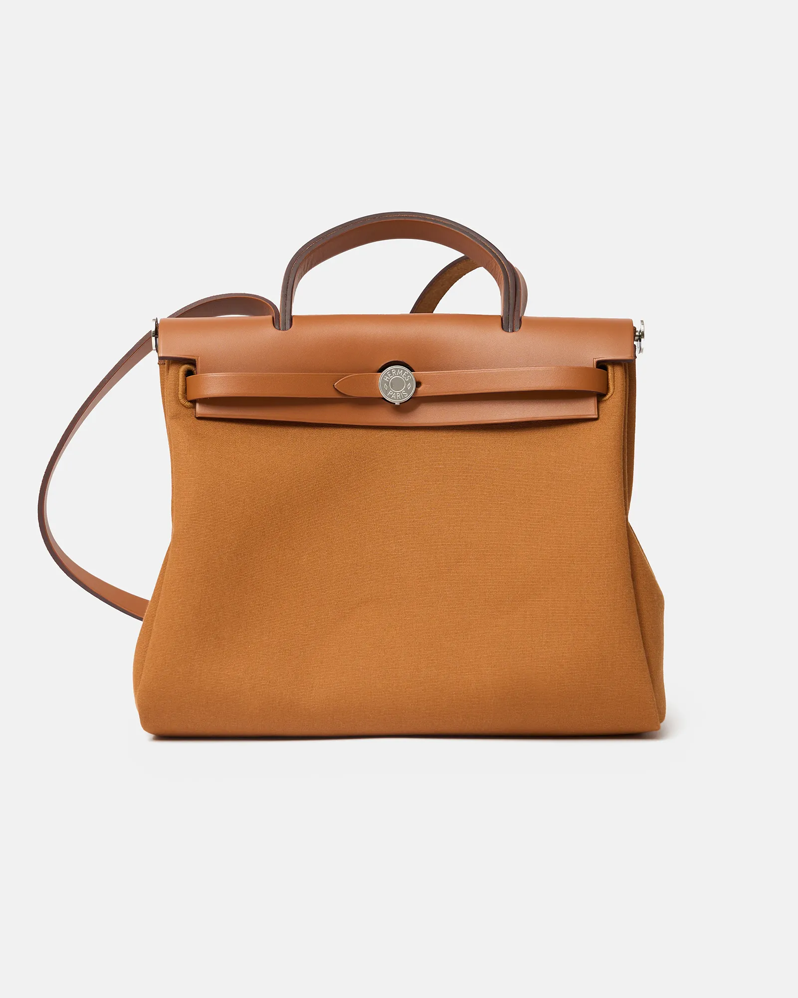Hermès Herbag Zip 31 Dune Canvas & Fauve Leather PHW