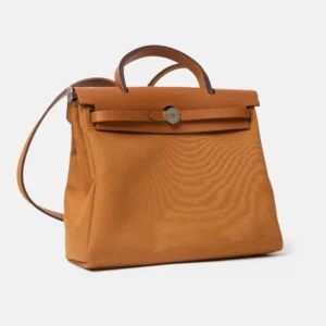 Hermès Herbag Zip 31 Dune Canvas & Fauve Leather PHW