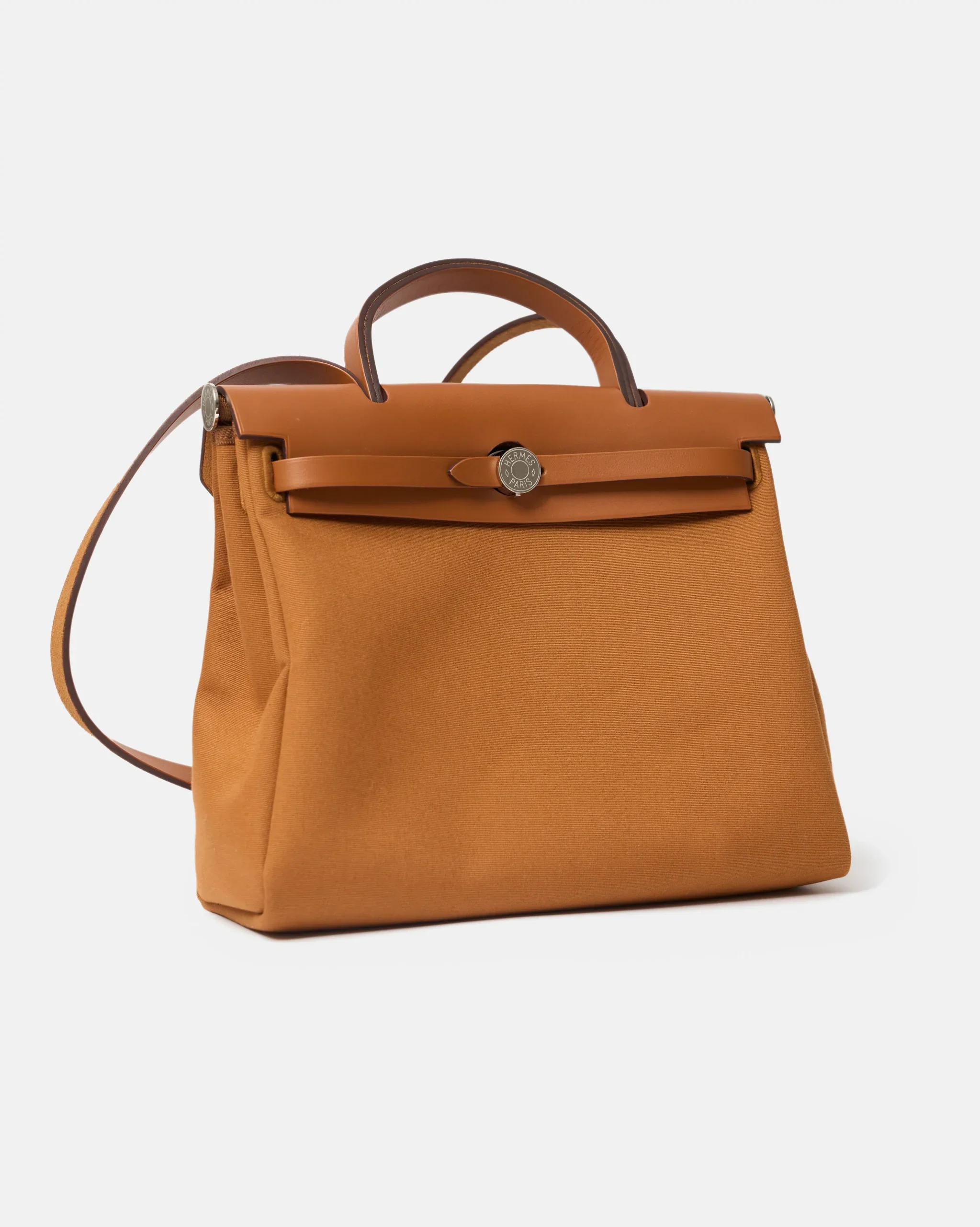 Hermès Herbag Zip 31 Dune Canvas & Fauve Leather PHW