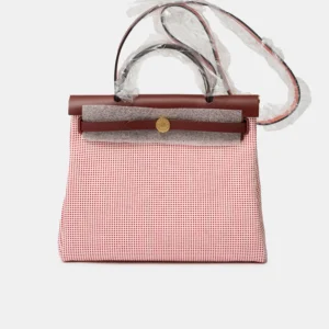 Hermès Herbag 31 Ecru-Blanc-FramboiseRouge GHW