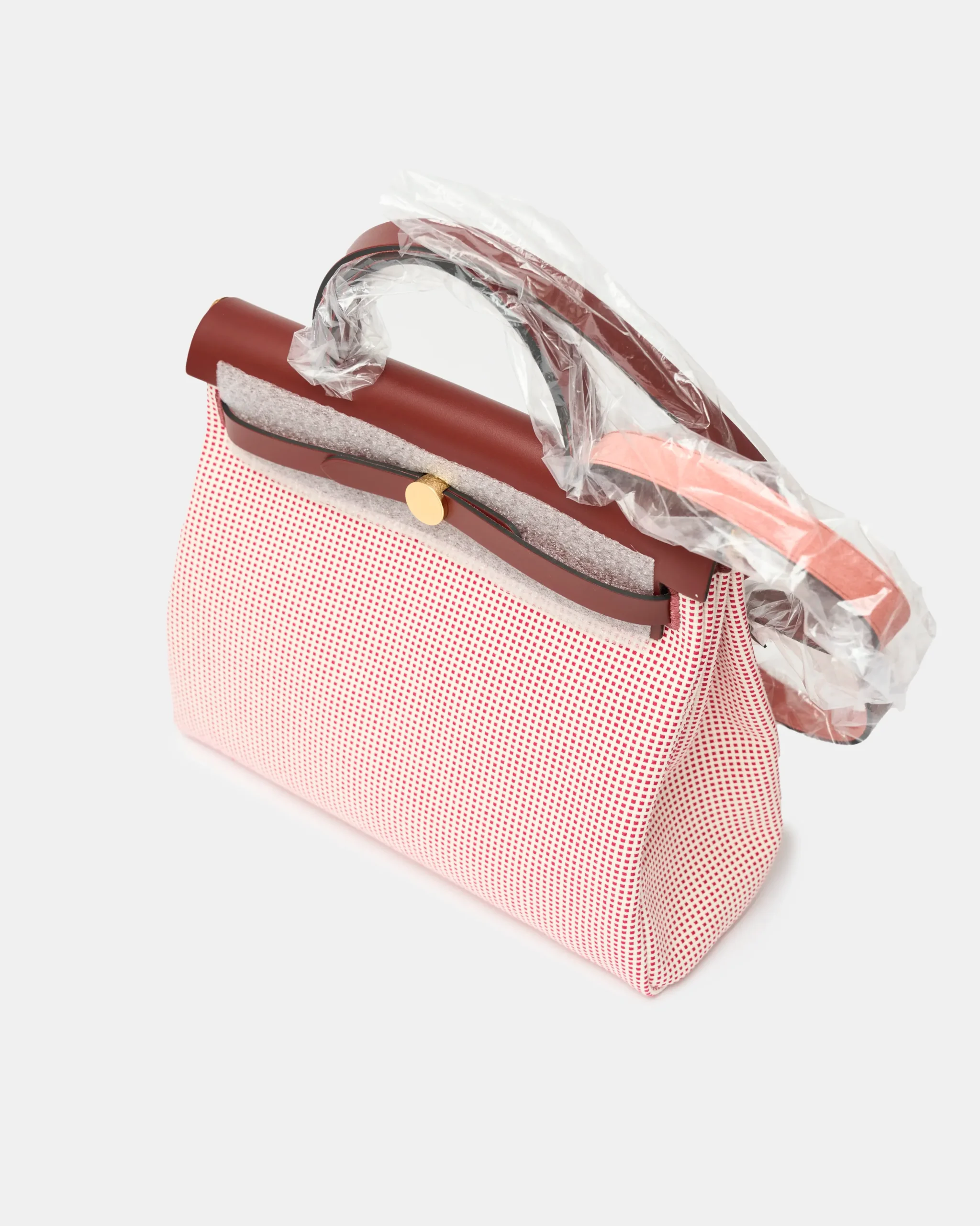 Hermès Herbag 31 Ecru-Blanc-FramboiseRouge GHW