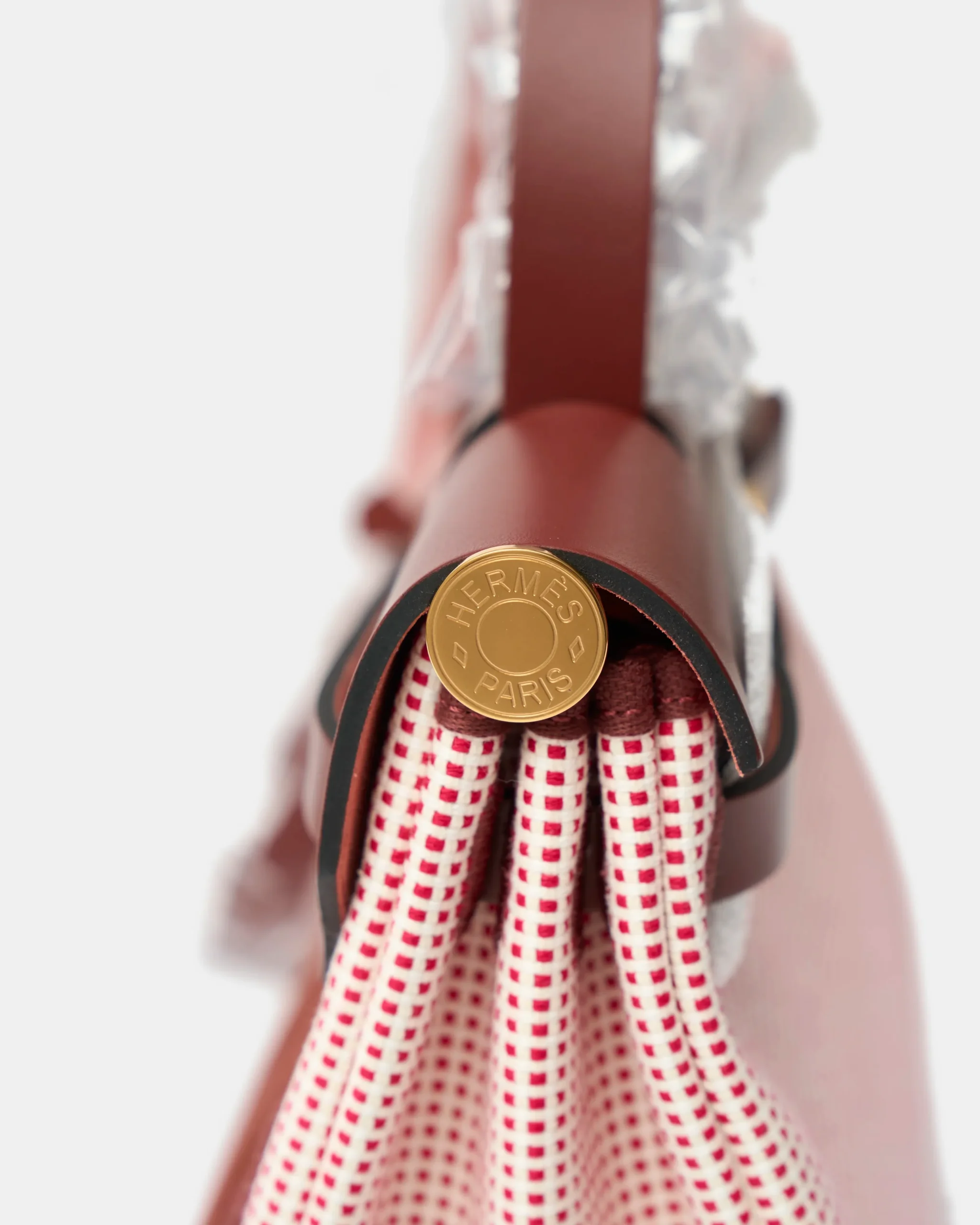 Hermès Herbag 31 Ecru-Blanc-FramboiseRouge GHW