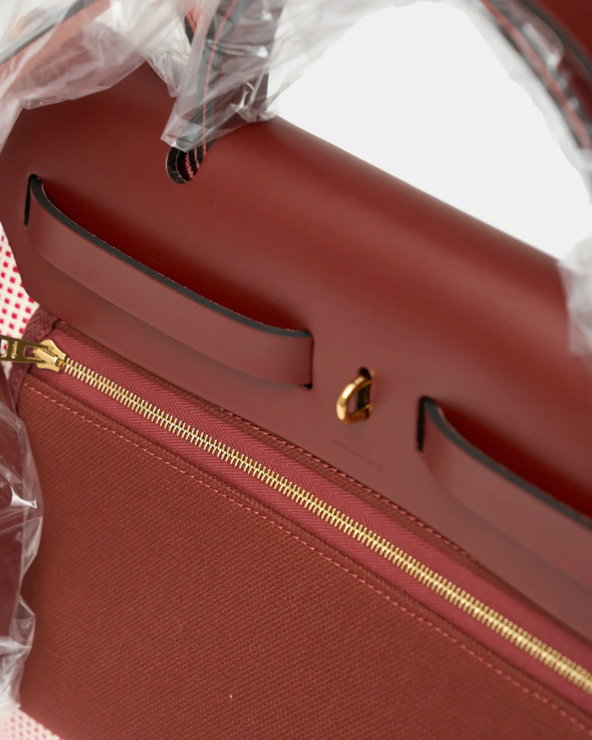 Hermès Herbag 31 Ecru-Blanc-FramboiseRouge GHW