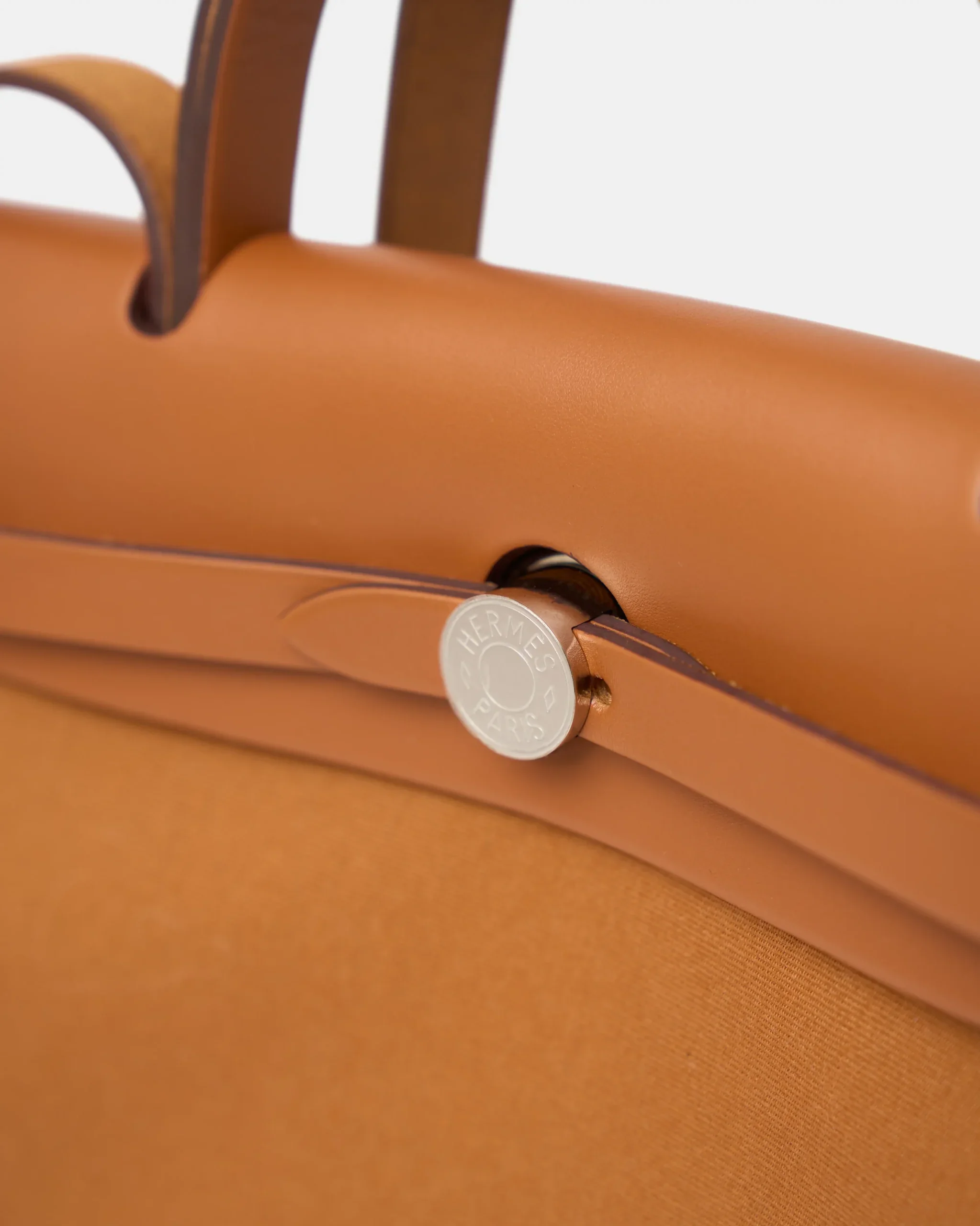 Hermès Herbag Zip 31 Dune Canvas & Fauve Leather PHW