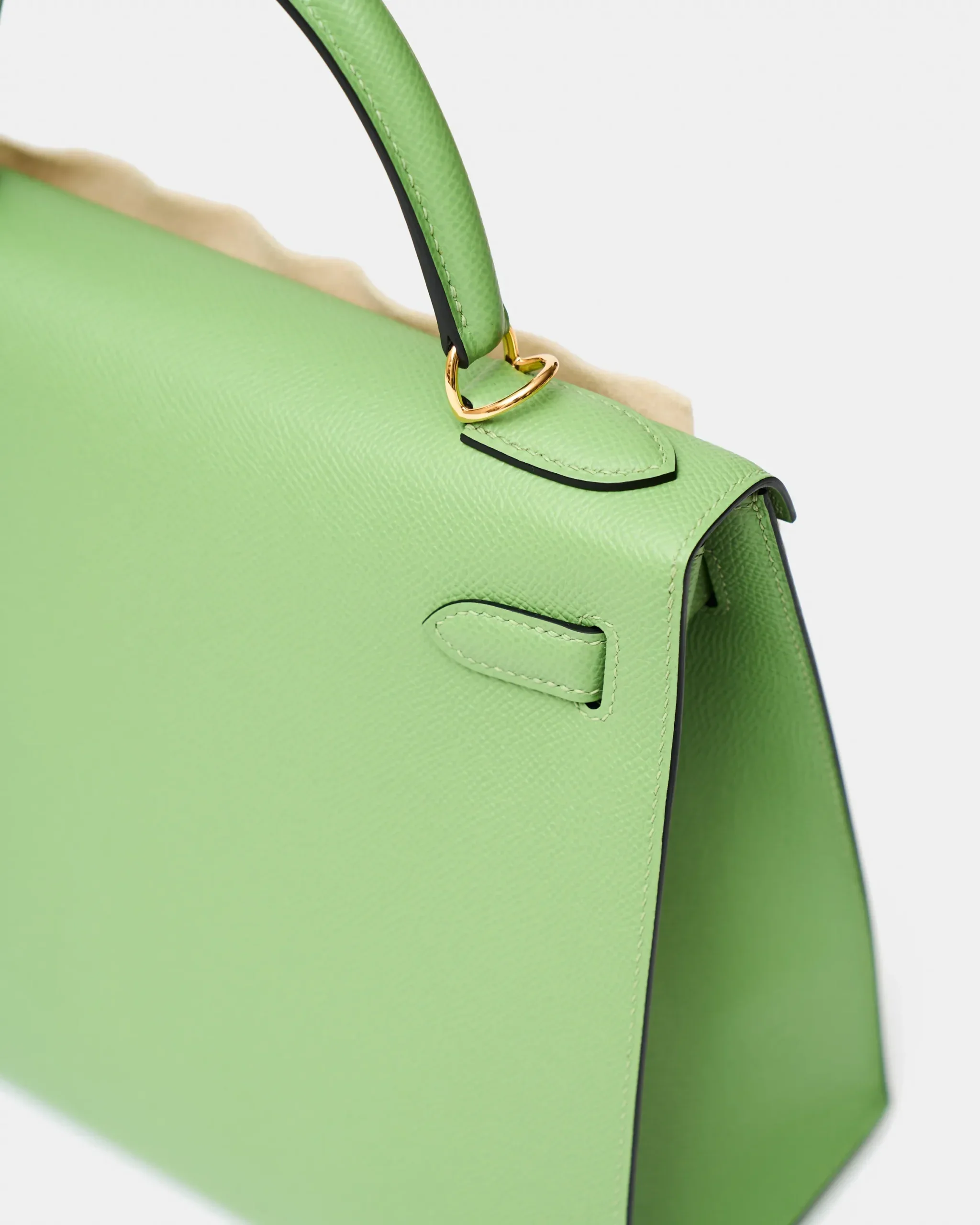 Hermès Kelly 28 Vert Criquet Epsom GHW