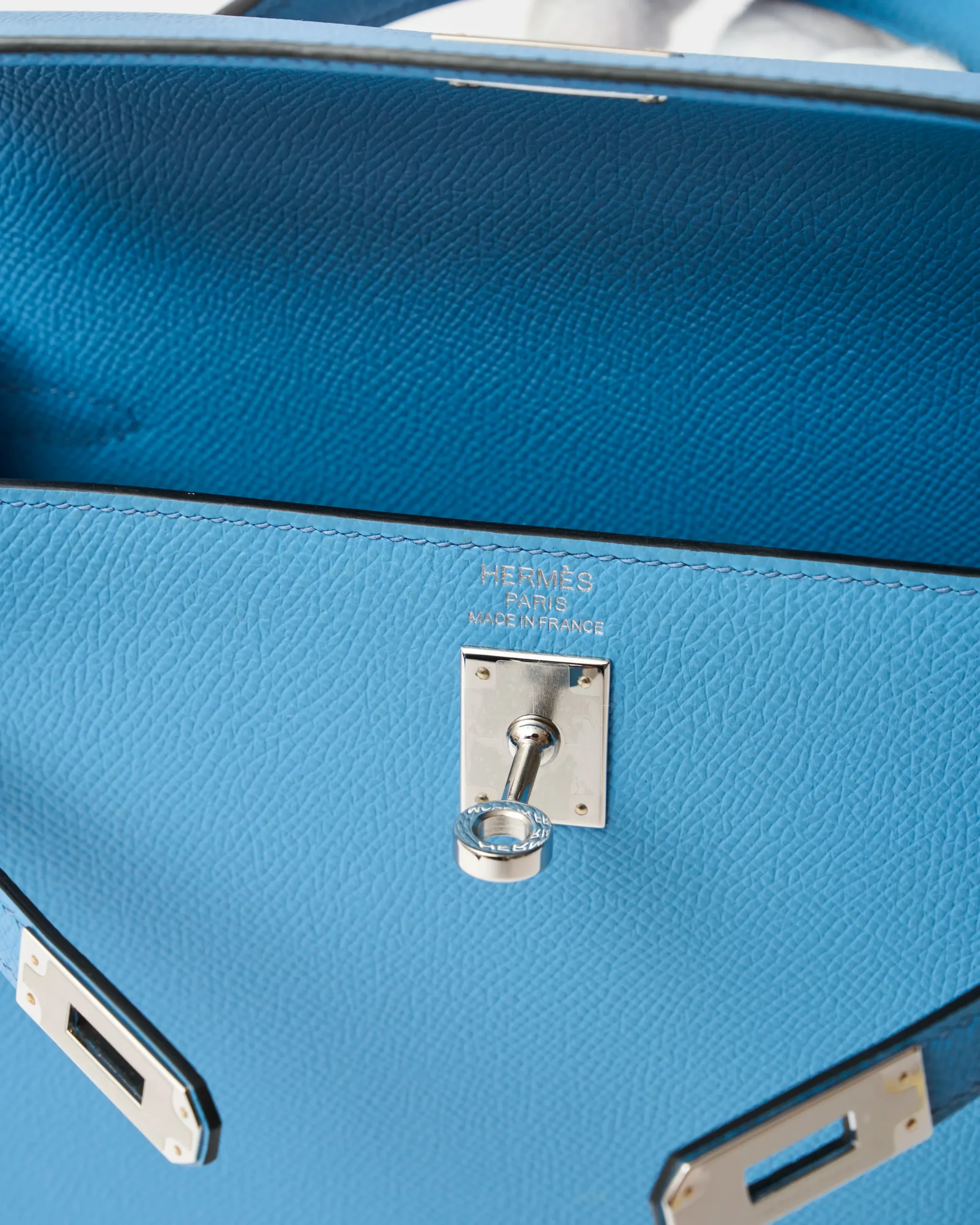 Hermès Kelly 25 Bleu Paradise Epsom PHW