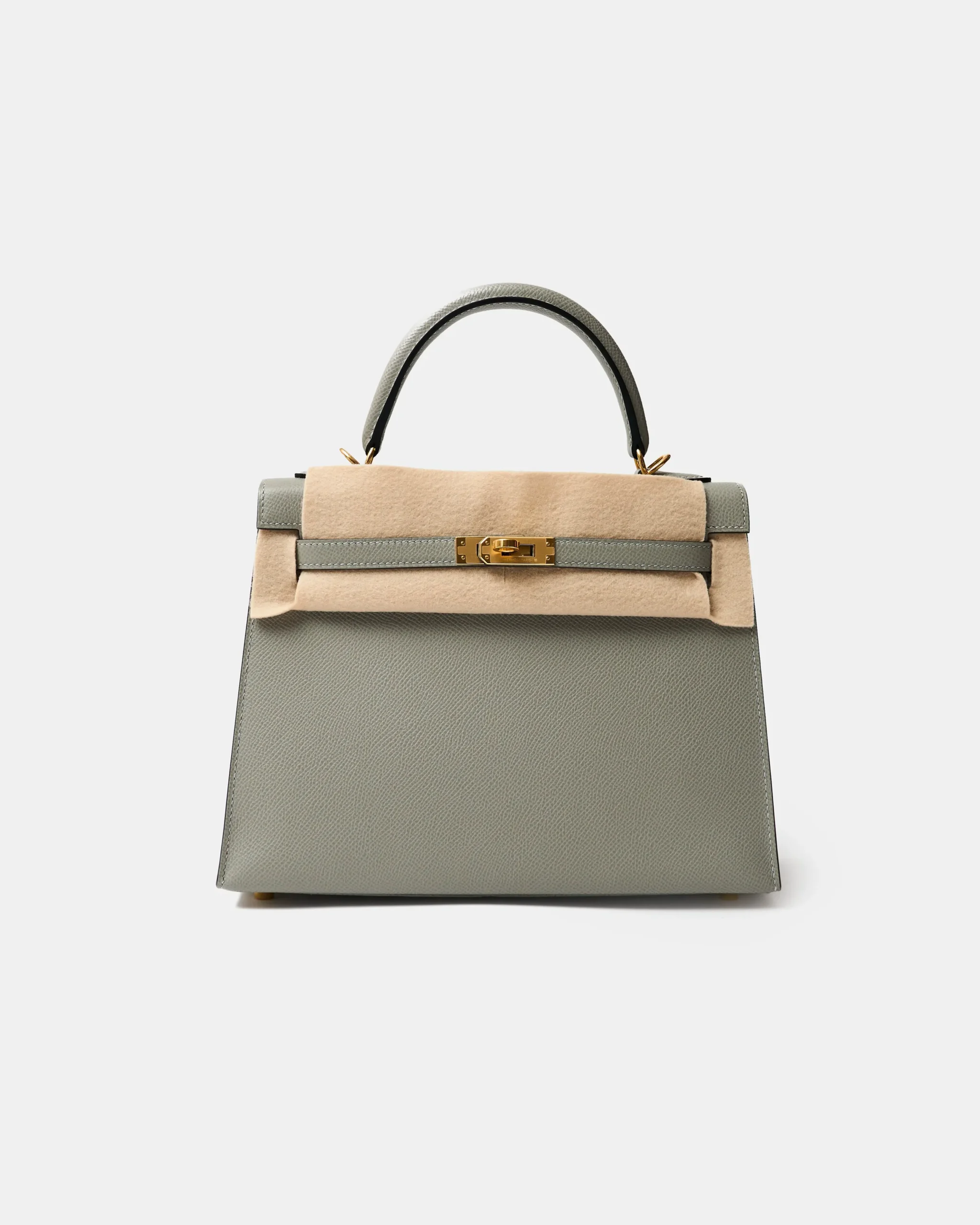 Hermès Kelly 25 Grey Mouette Epsom GHW