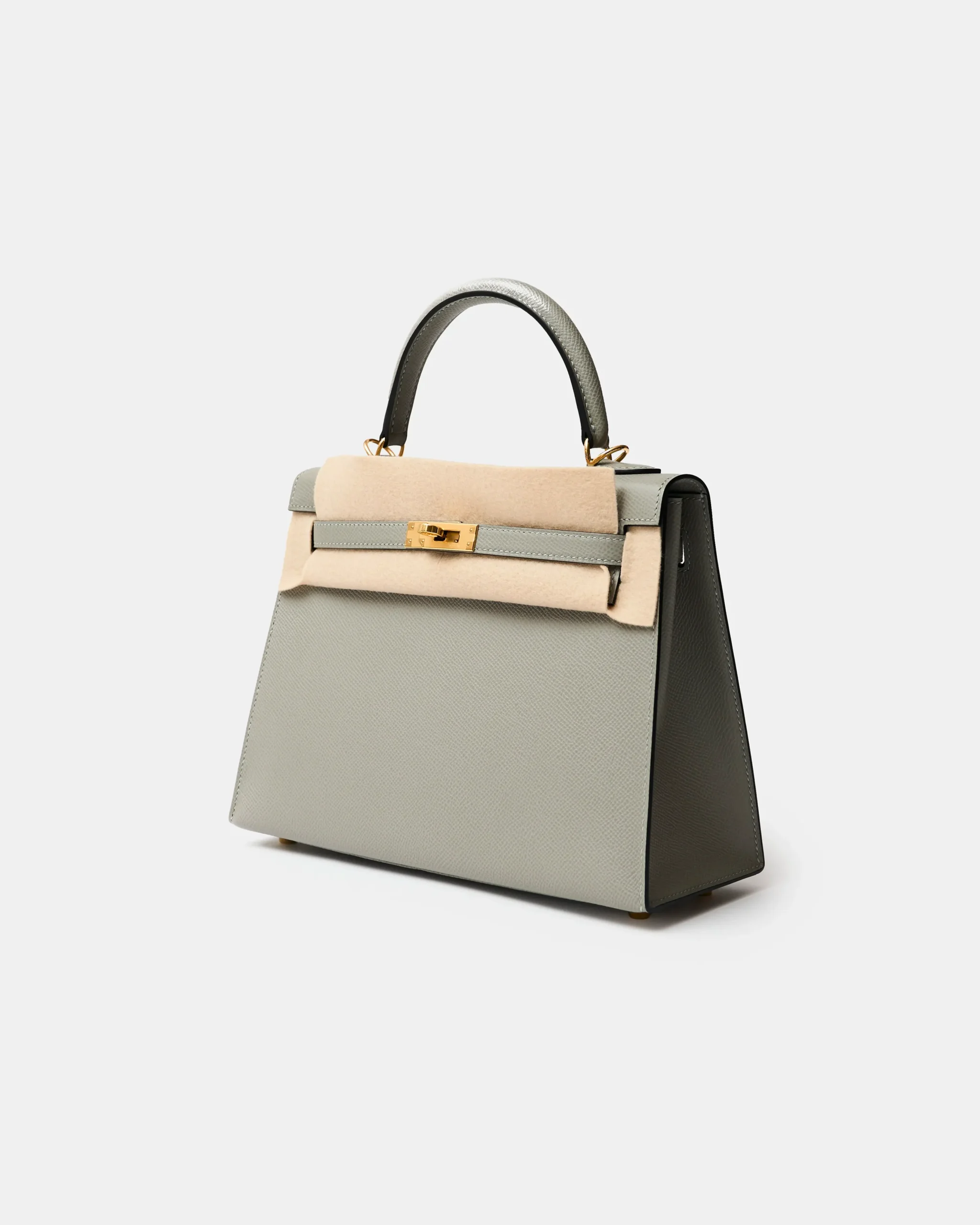 Hermès Kelly 25 Grey Mouette Epsom GHW