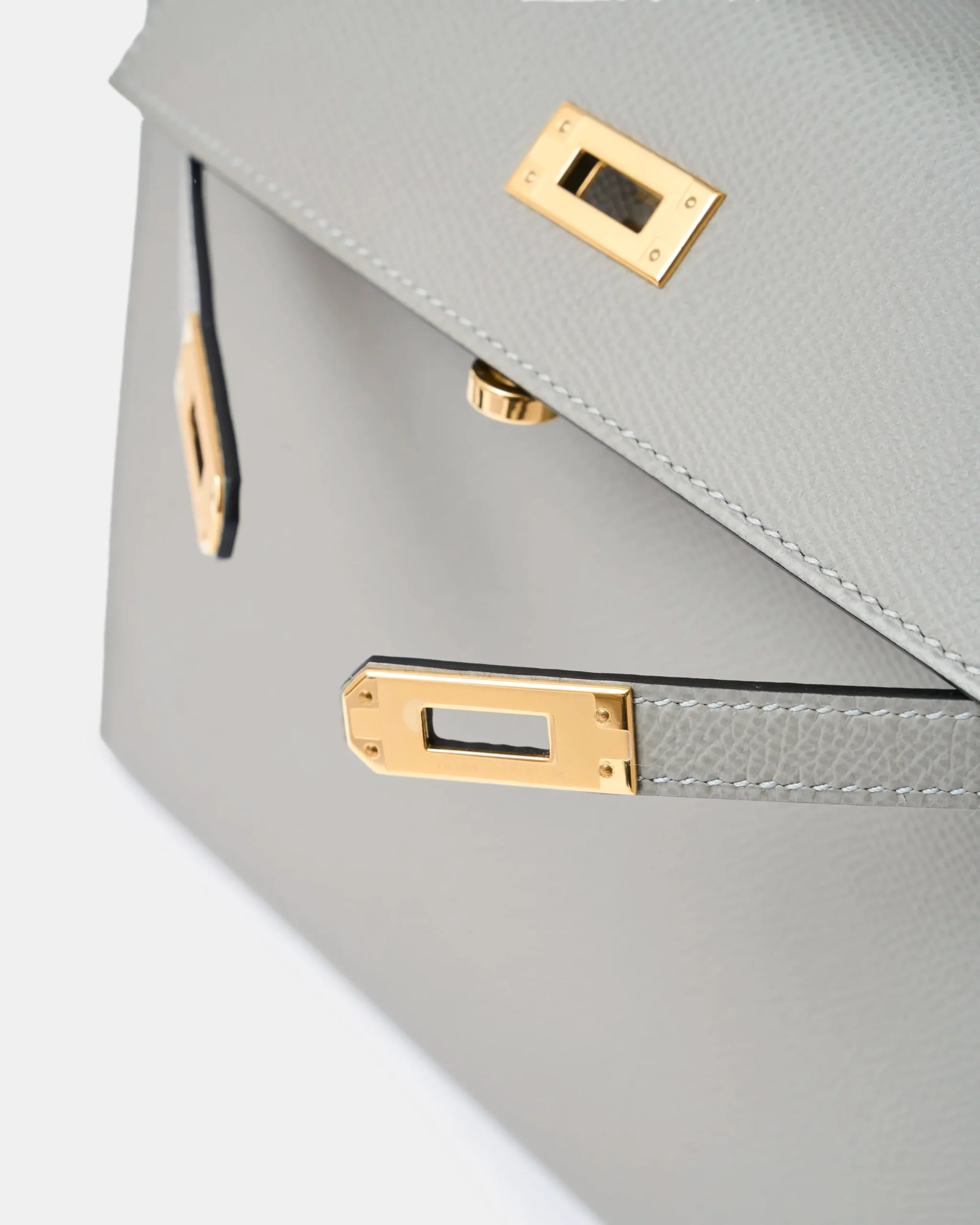 Hermès Kelly 25 Grey Mouette Epsom GHW