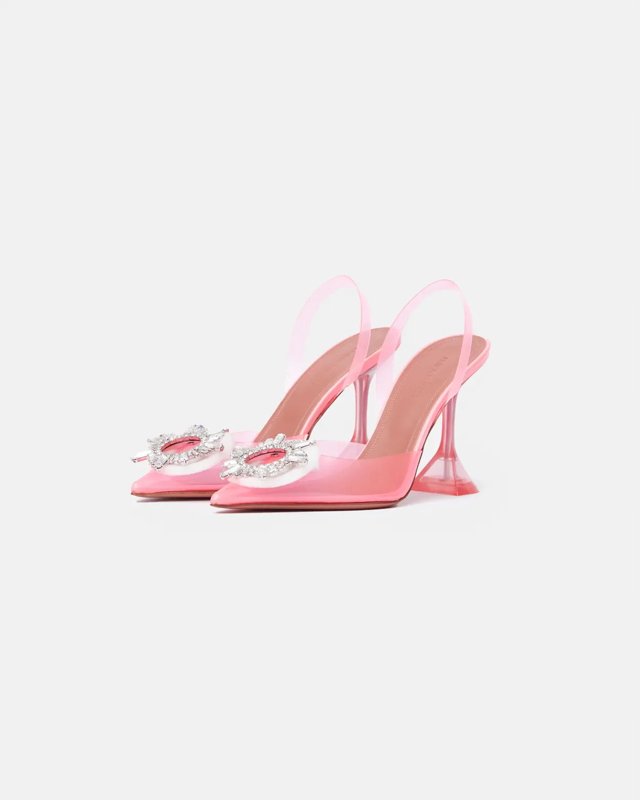 Amina Muaddi Begum Glass PVC Bubble Slingback Pump