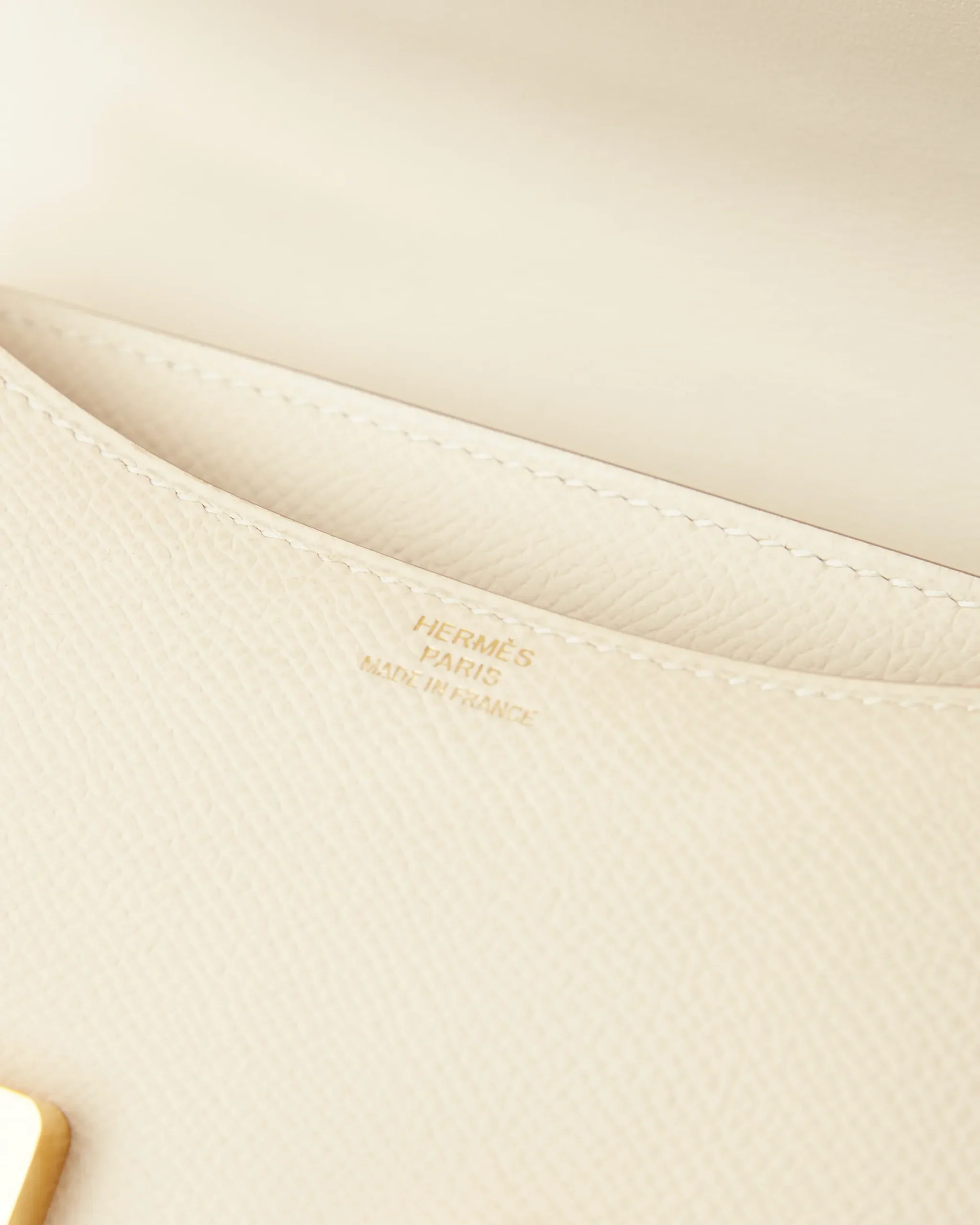 Hermès Mini Constance 18 Craie Epsom GHW
